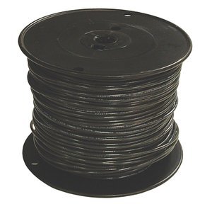 THHN-2/0-STR19-BLK-CU-500S - THHN - 2/0 AWG - 19 Strands - Black - Soft Annealed Copper - 500' Spool