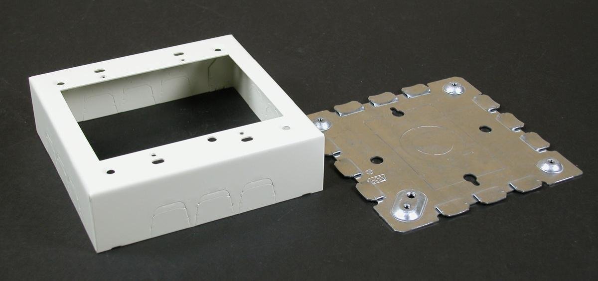 Picture of V5748-2 - Wiremold 500/700 Series Two-Gang Switch and Receptacle Box Fitting, Ivory