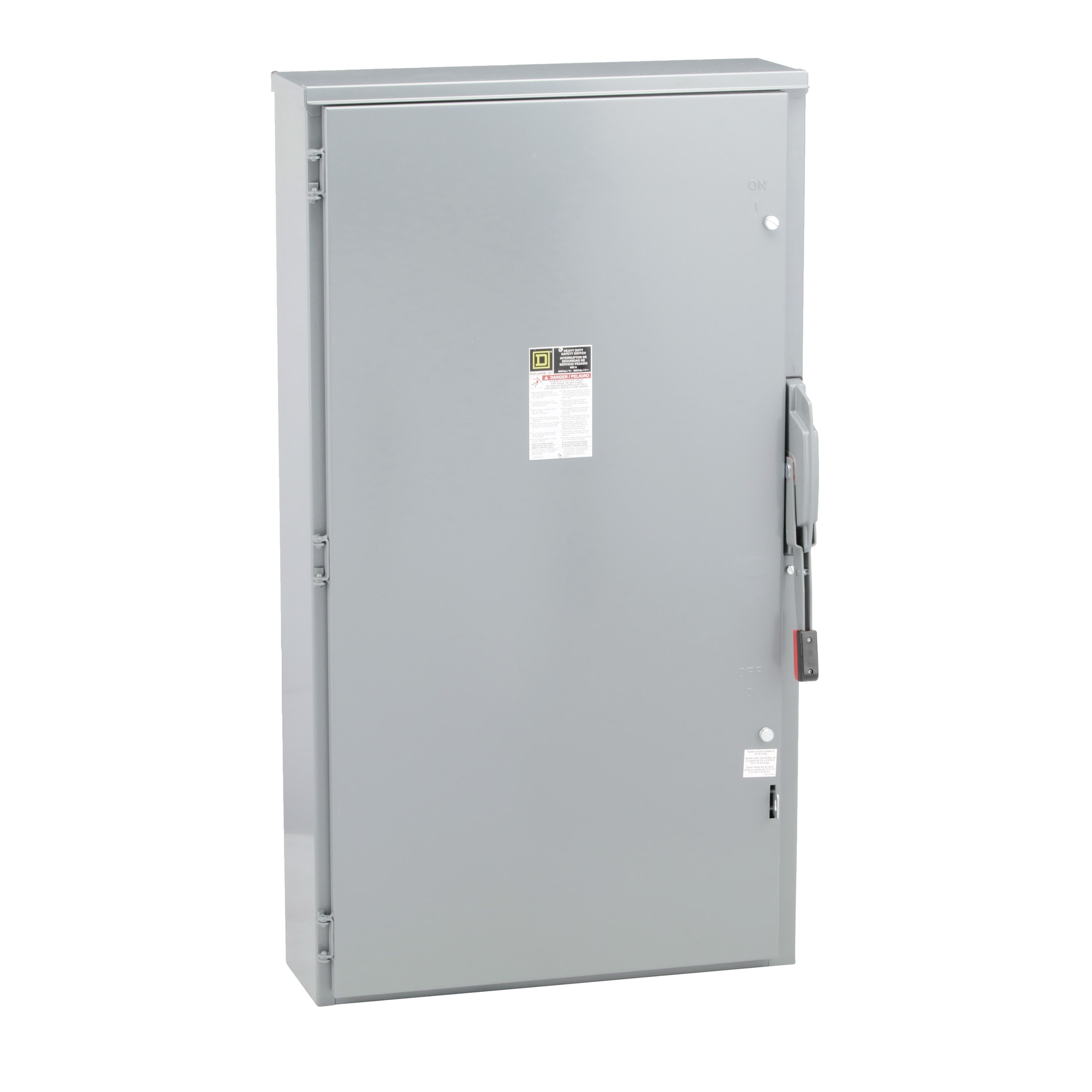 HU366R - Safety switch, heavy duty, non fusible, 600A, 3 wire, 3 pole, 500hp, 600VAC/DC, NEMA 3R