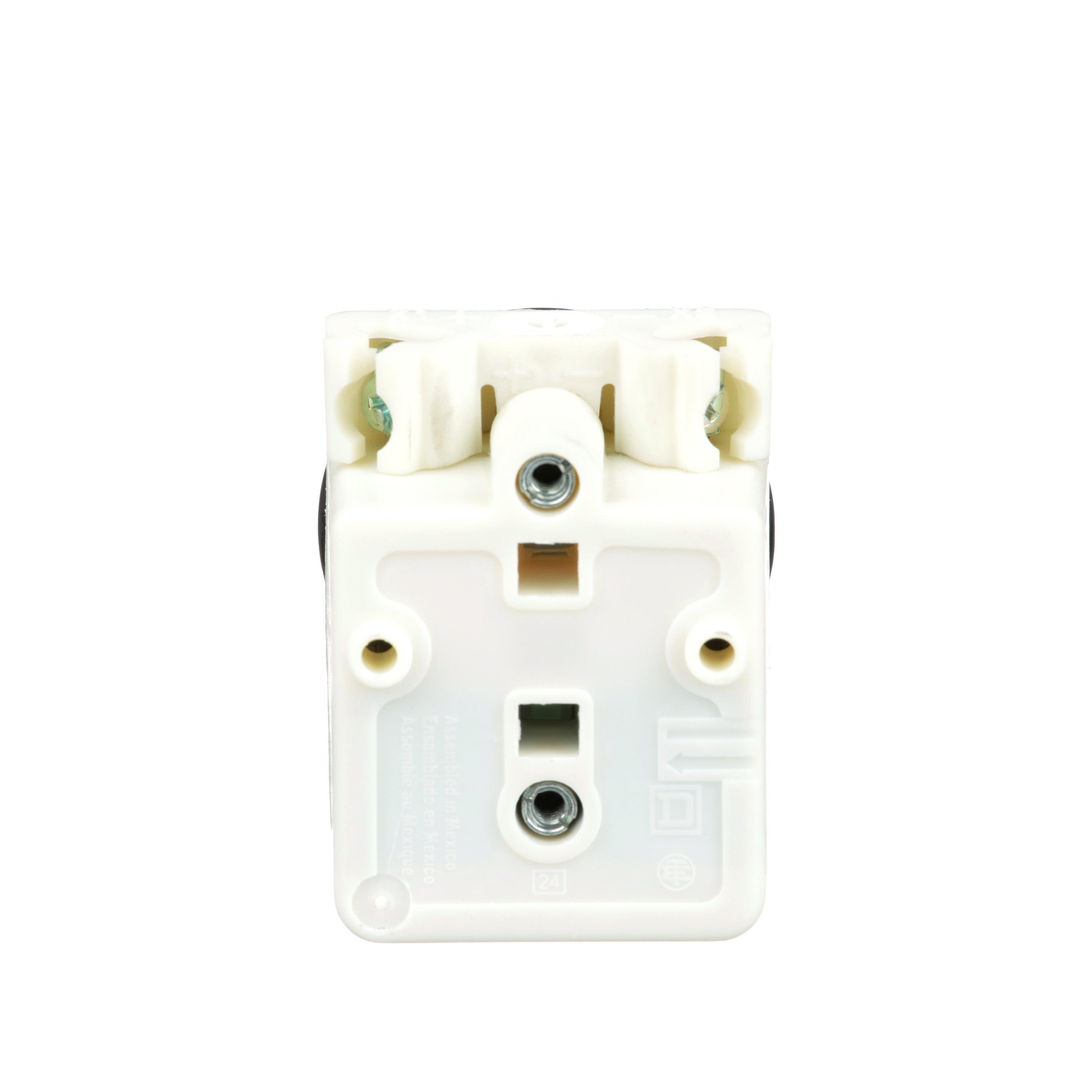 Picture of 9001SKP1G31 - 30mm Push Button, Type SK, pilot light, transformer, 120 VAC, green fresnel cap