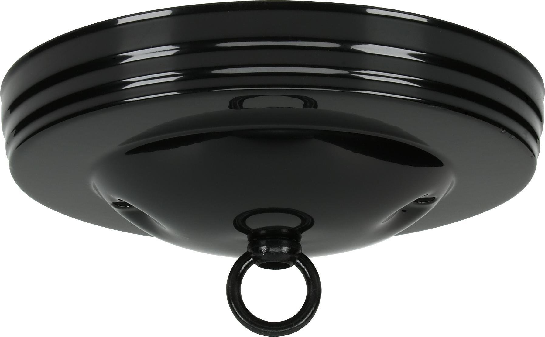 Picture of 90-065 - Standard Canopy Kit, Black Finish, 5" Diameter, 7/16" Center Hole, 2-8/32 Bar Holes, Includes Hardware, 10lbs Max