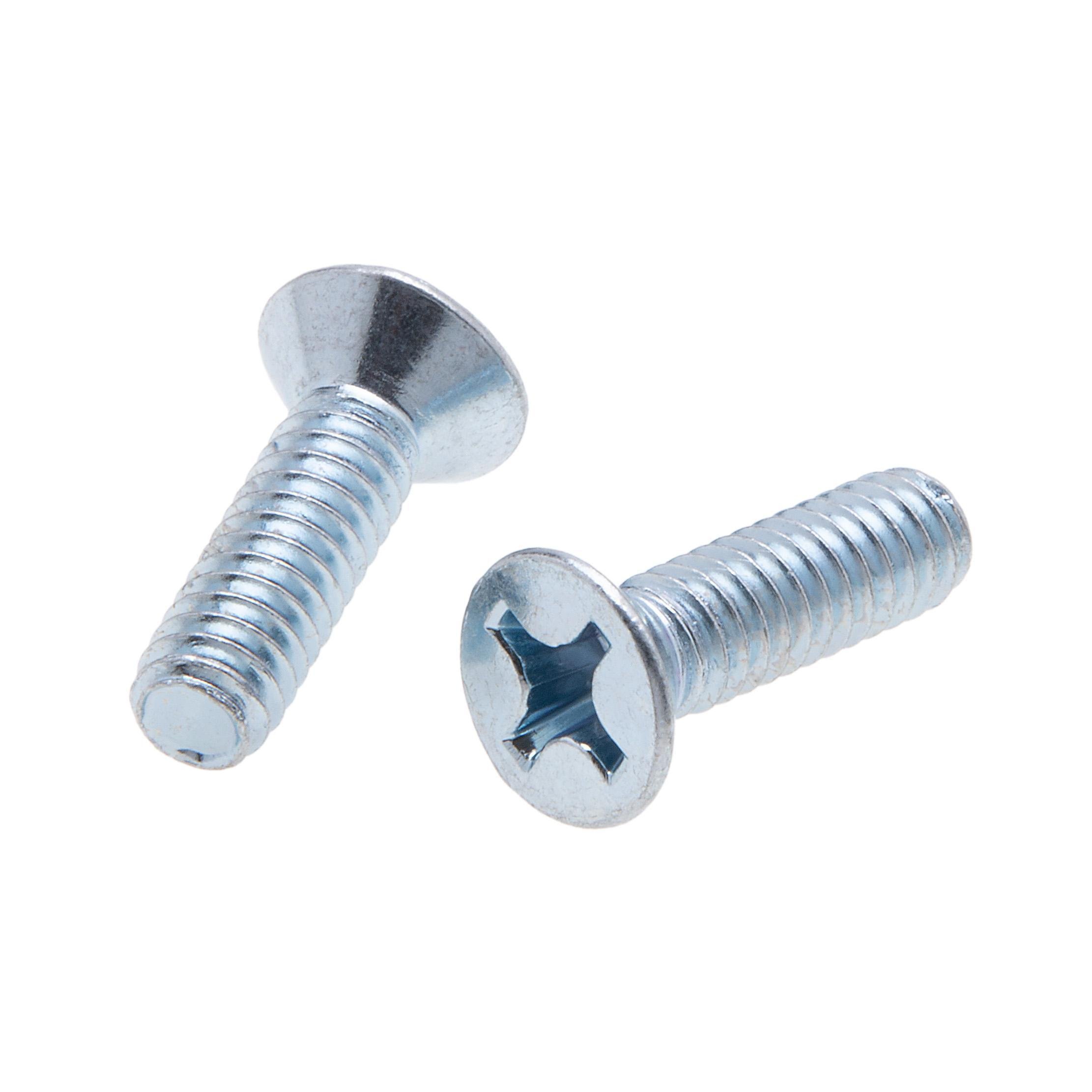 JFMP85 - 8-32 x 3/4 in. Flat Head Phillips Machine Screws - Steel Zinc - 100qty