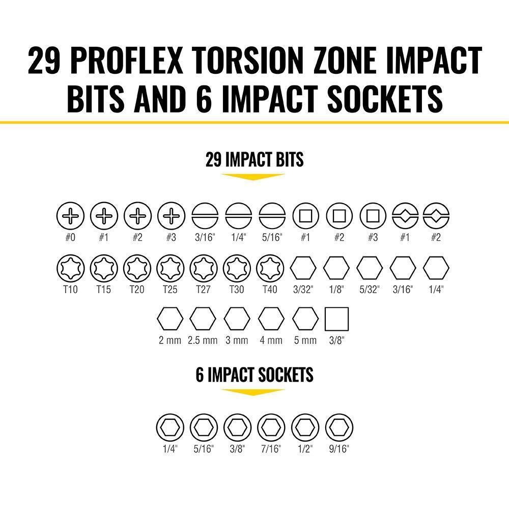 Picture of 33805 - ProFlex Impact Screwdriver Bit and Socket Set, 38-Piece
