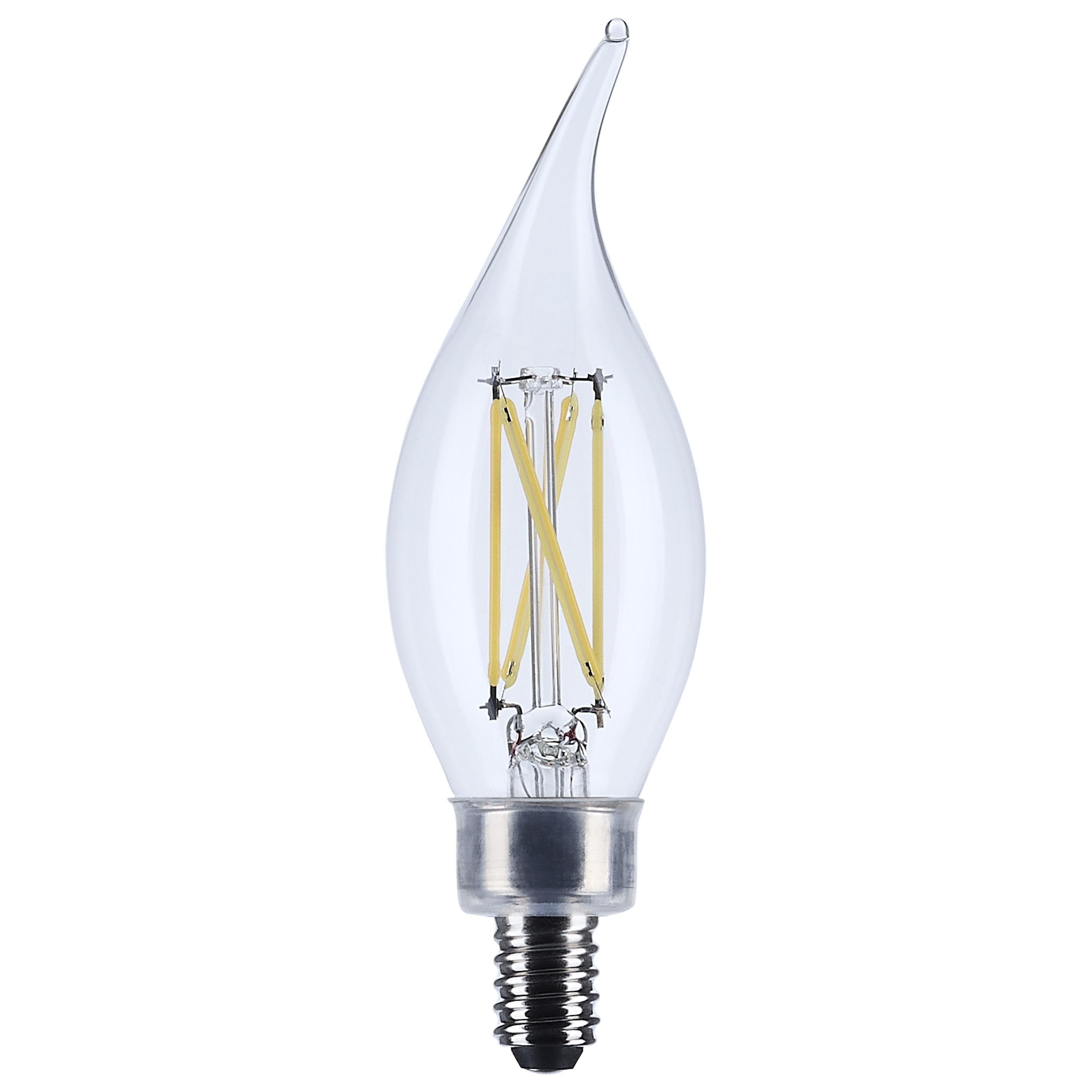 Picture of S21299 - 4 Watt CA10 LED - Clear - Candelabra base - 90 CRI - 5000K - 120 Volt