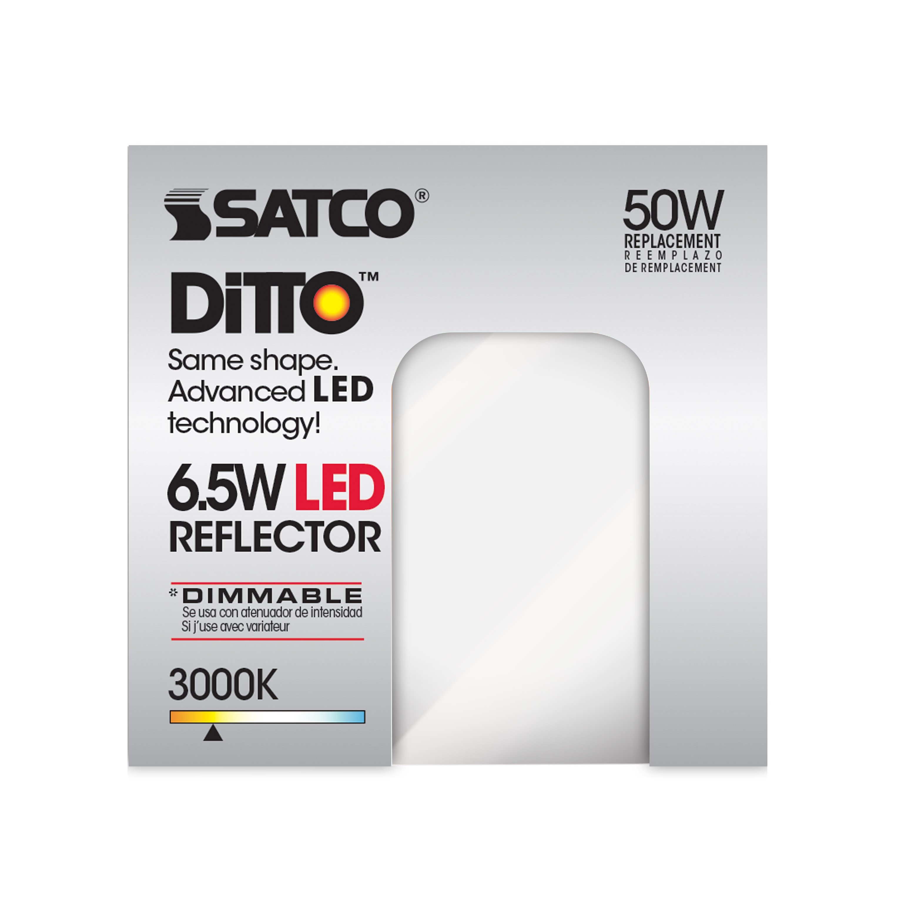 Picture of S9631 - 6.5 Watt - LED R20 - 3000K - 107 deg. Beam Angle - Medium base - 120 Volt - Dimmable