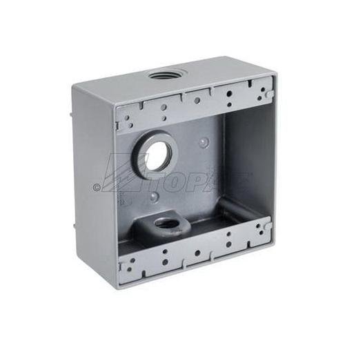 Picture of WB2375 - 3/4" 3 Hole Double Gang Weatherproof Box