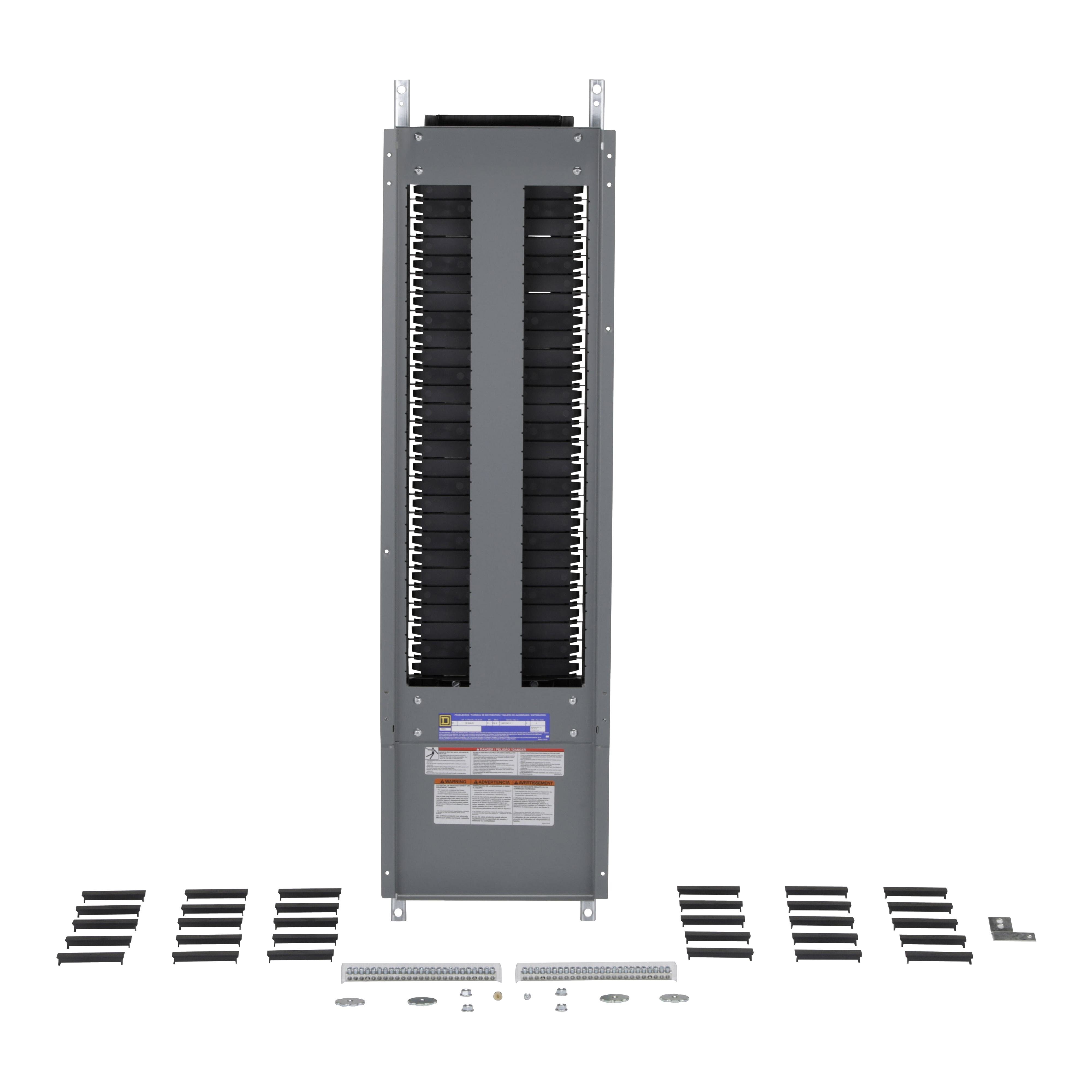 Picture of NF454L2C - Panelboard interior, NF, main lugs, 250A, Cu bus, Al neutral assembly, 54 pole spaces, 3 phase, 4 wire, 600Y/347VAC max