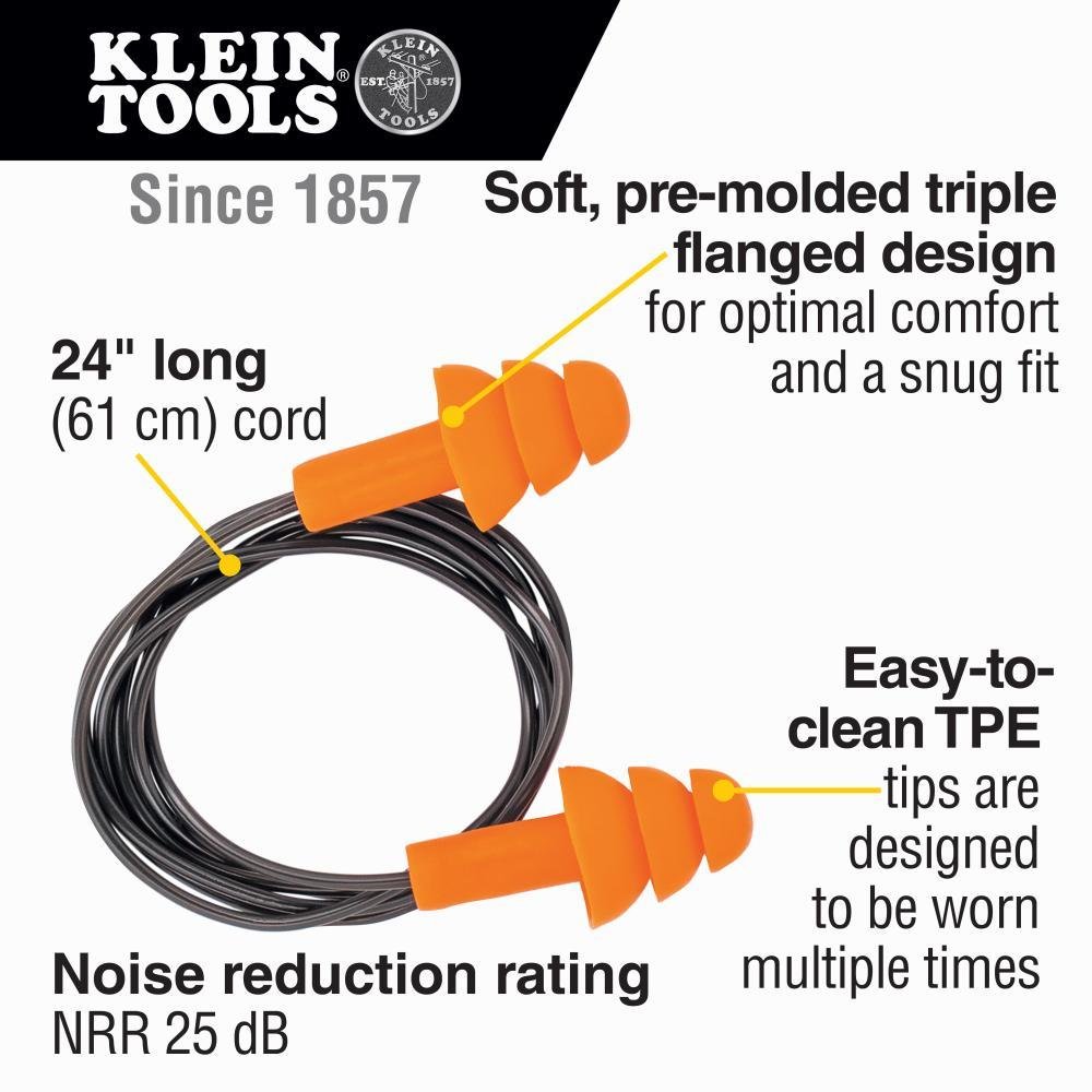 Picture of 6050350 - Corded Earplugs, 50-Pair Dispenser Pack