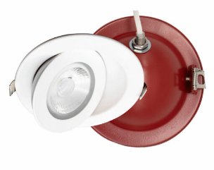 LED-4-S9W-5CCT-FG - 4" Round Floating Gimbal Recessed LED 9W 5CCT