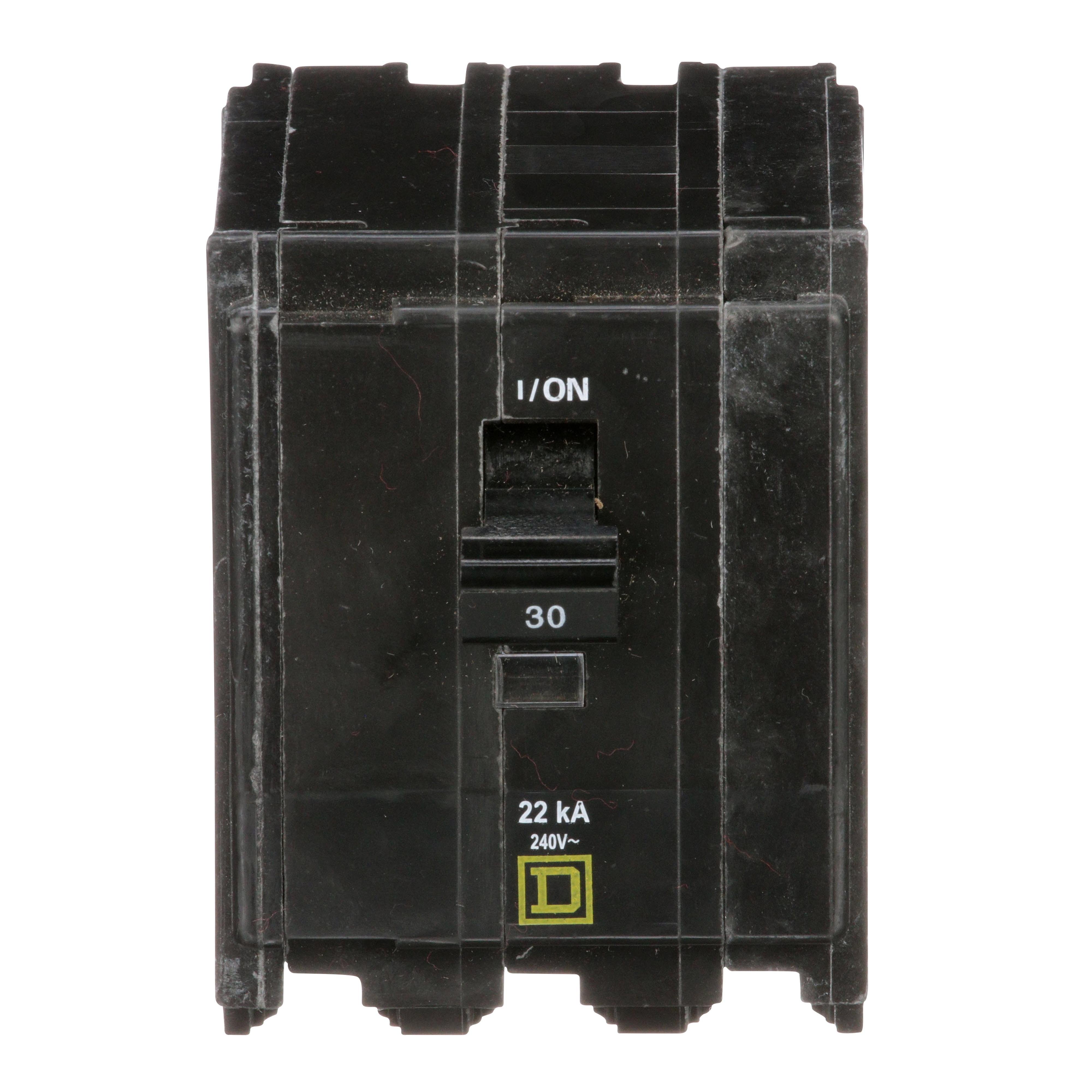 QO330VH - Mini circuit breaker, QO, 30A, 3 pole, 120/240VAC, 22kA, plug in