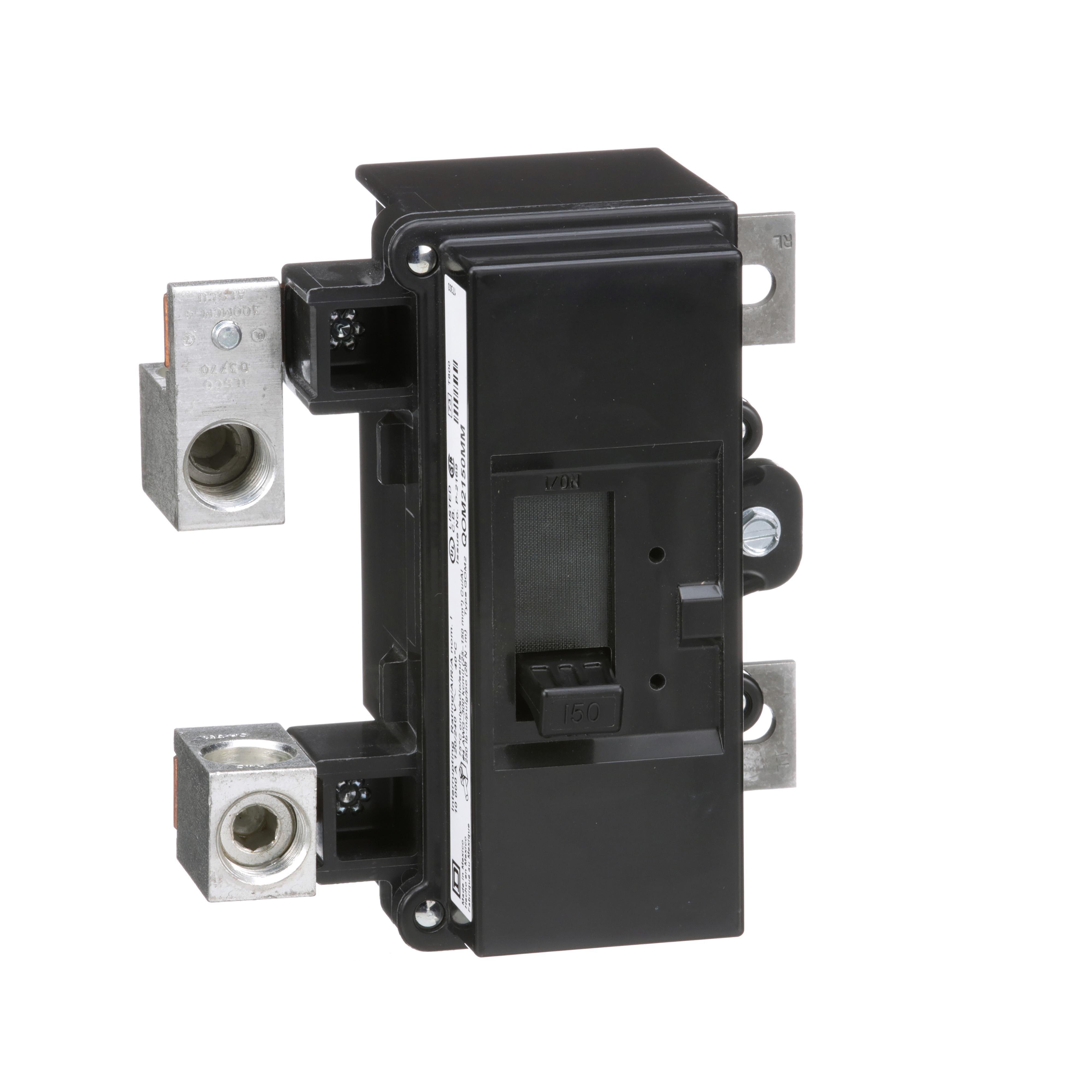 QOM2150MM - Main breaker, QO, 150A, 2 pole, 120/240VAC, 10kA, bolt on, for metering devices