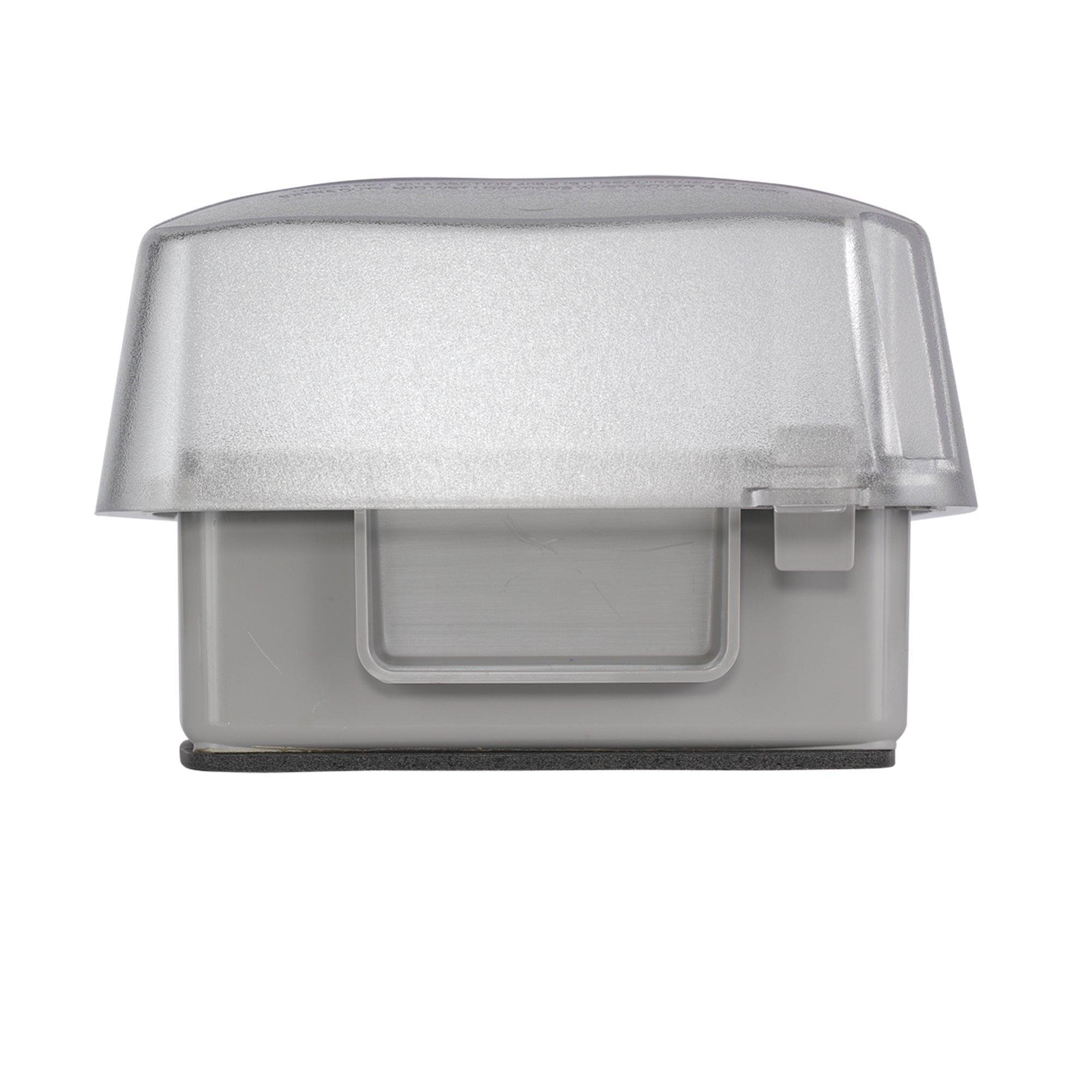 WP5240C - Extra-Duty Plastic In-Use Weatherproof Cover, Double-Gang, Vrt, 3.625" Clear