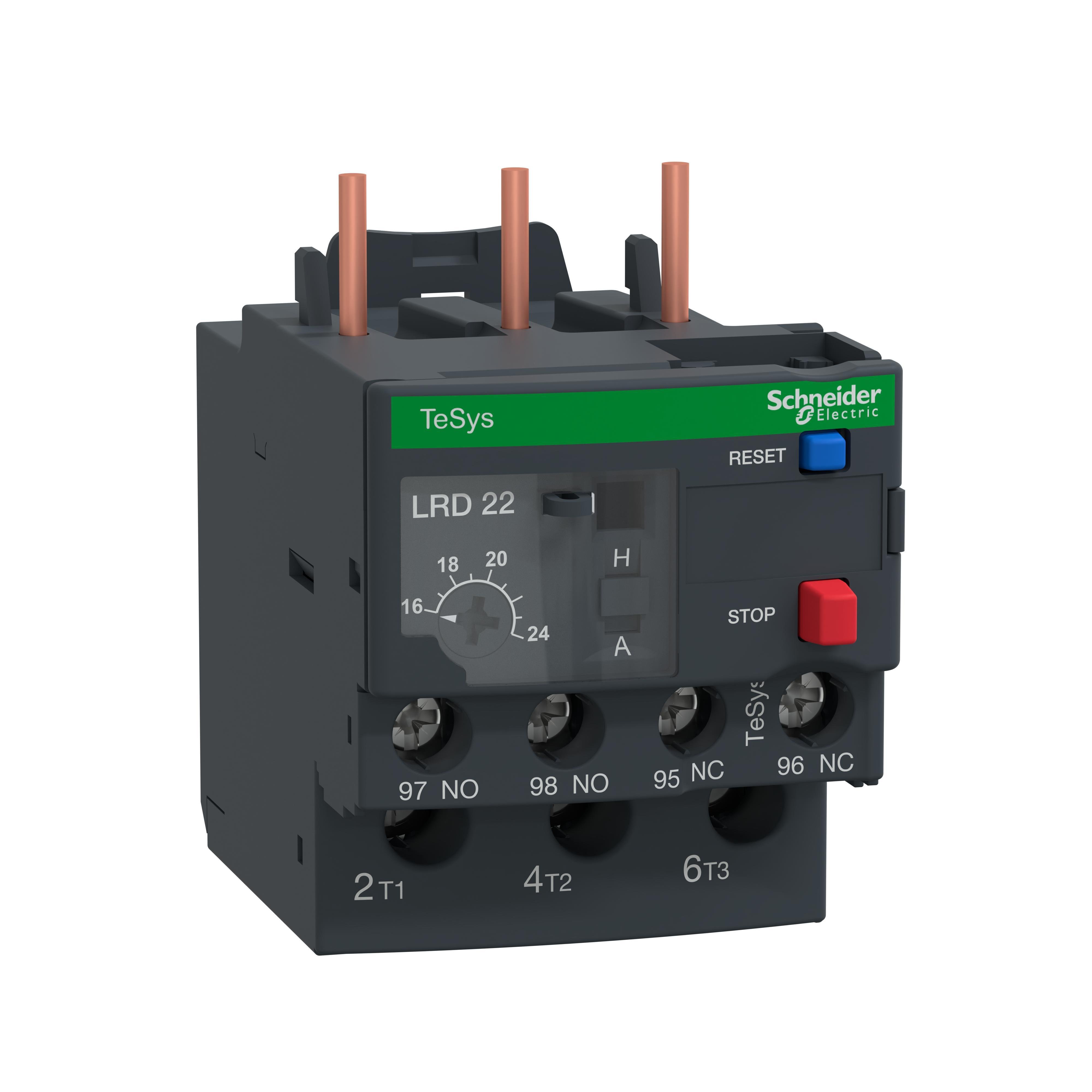 LRD22L - TeSys Deca thermal overload relays - 17...24 A - class 20