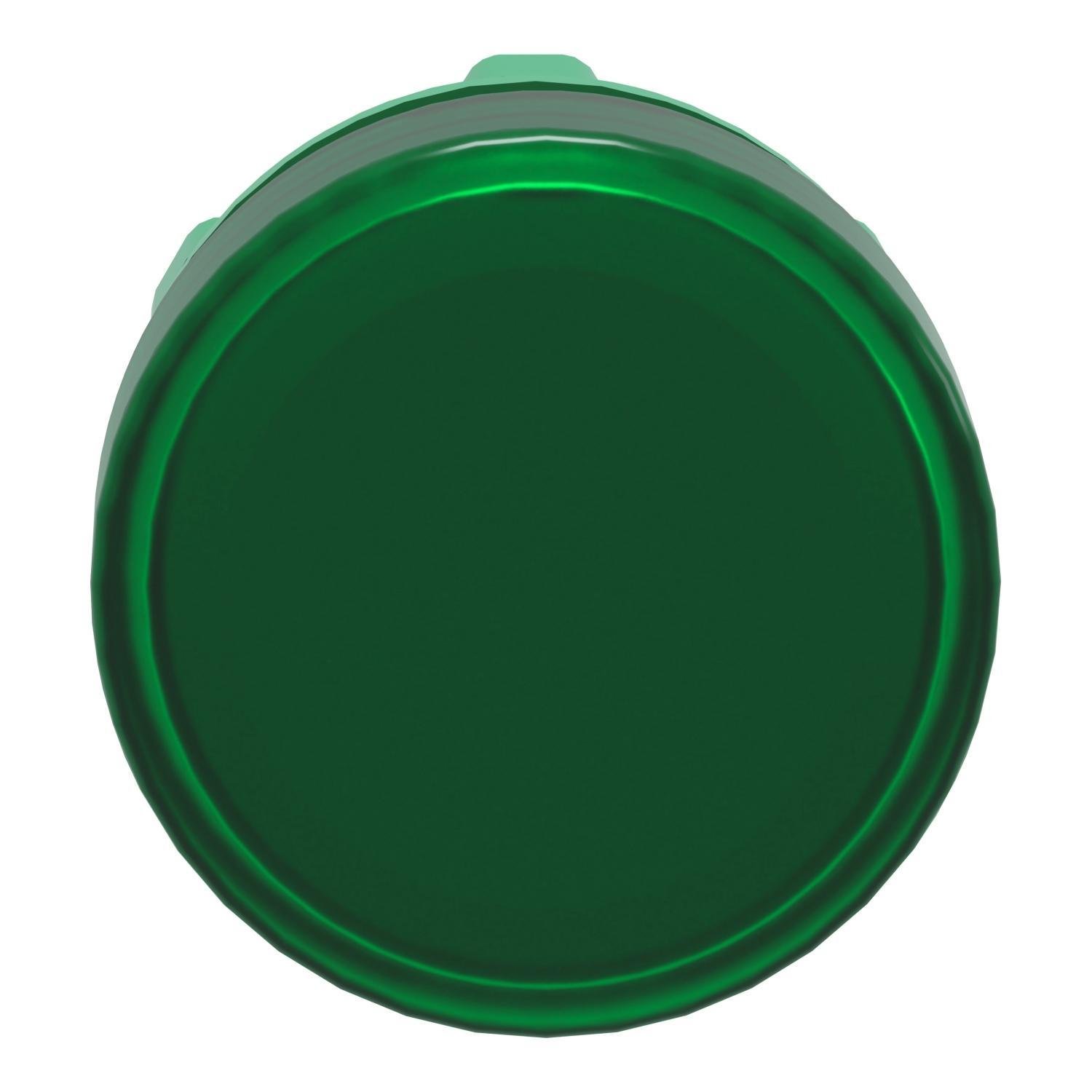ZB5AV033 - Head for pilot light, Harmony XB5, plastic, green, 22mm, plain lens, BA9s base fitting