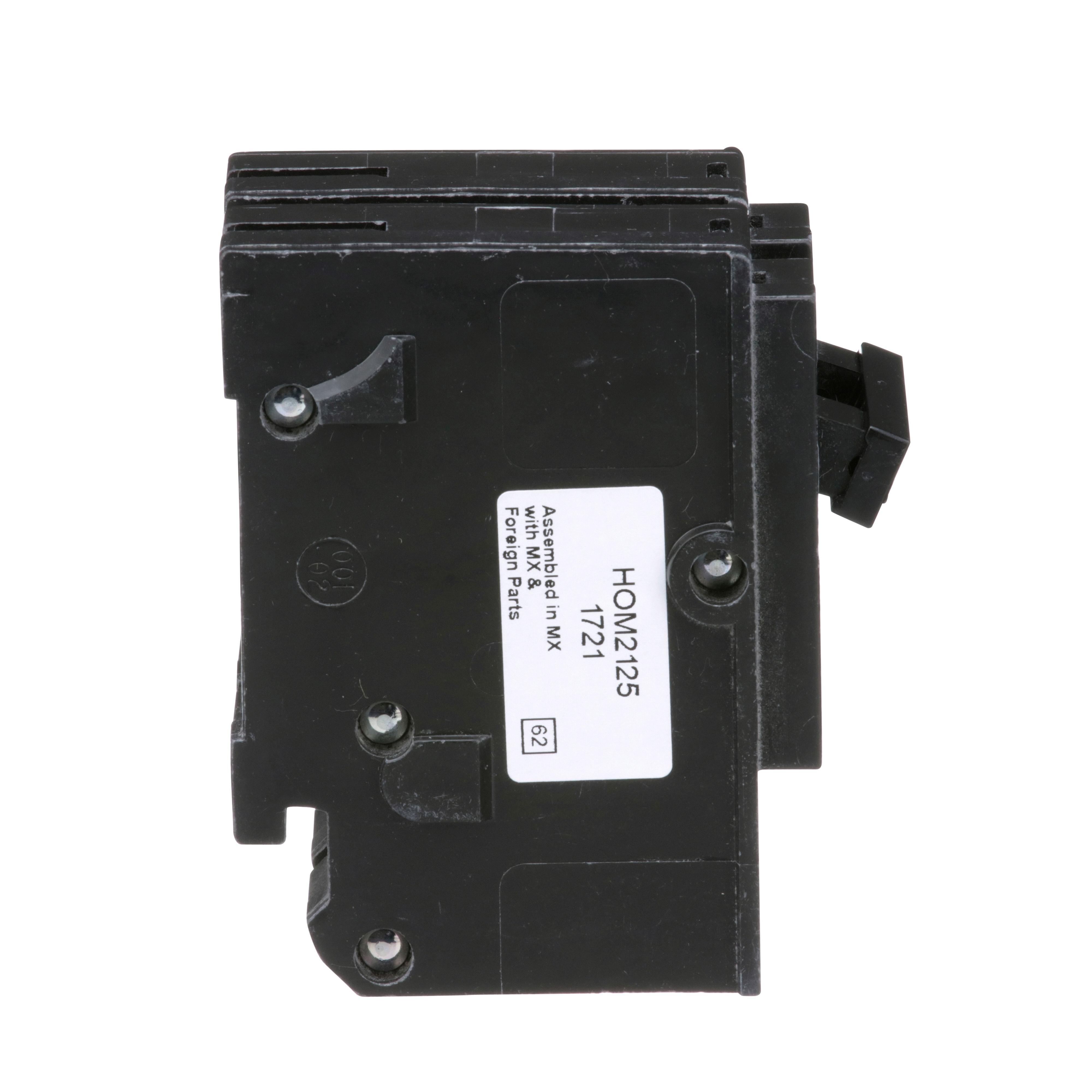 Picture of HOM2125 - Mini circuit breaker, Homeline, 125A, 2 pole, 120/240VAC, 10kA AIR, standard type, plug in, UL