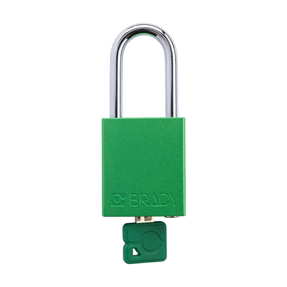 Picture of SDAL-GRN-38ST-KD - Aluminum Safety Lockout Padlock - Keyed Different, Green, Steel Shackle