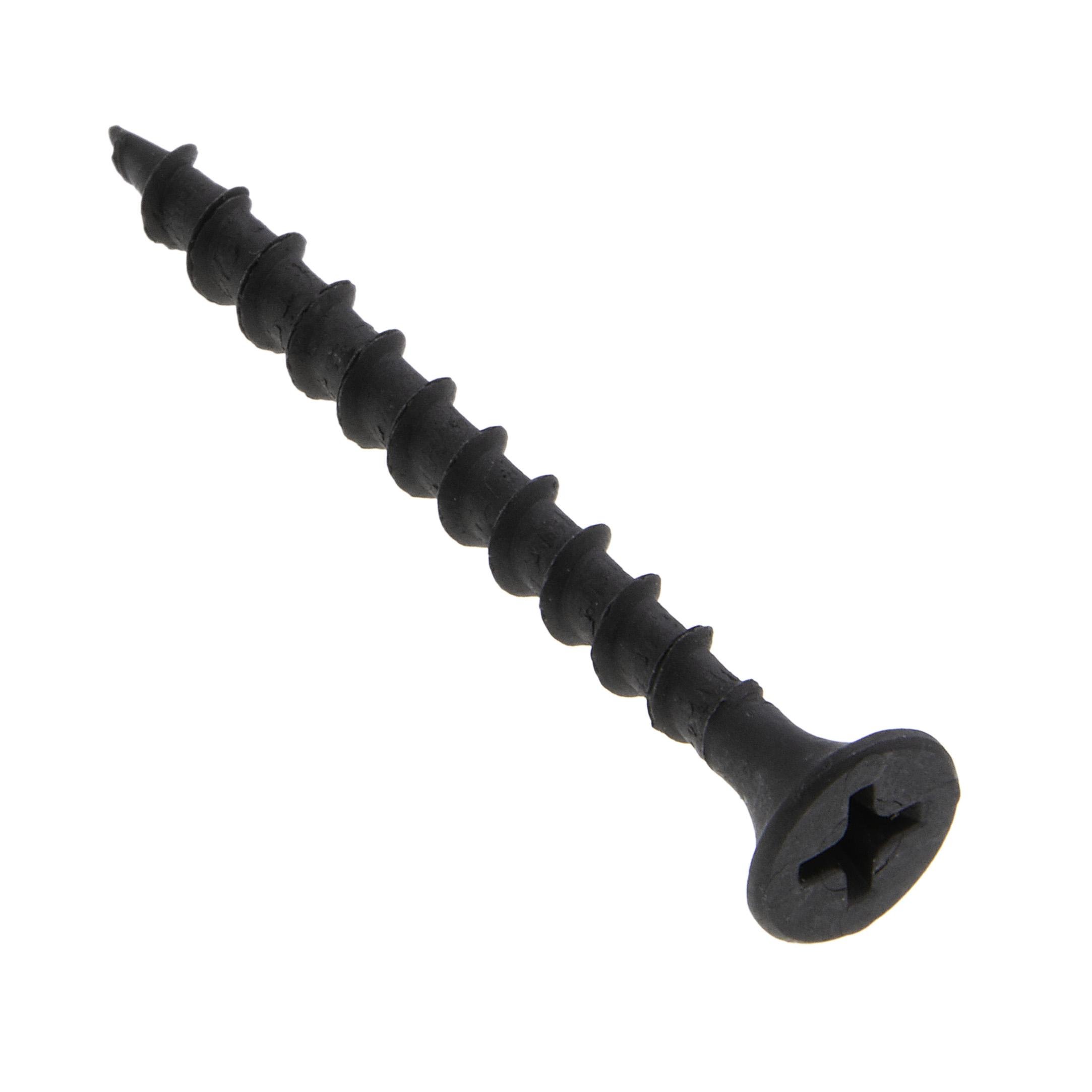 JDWC3C - 6 x 1-1/4 in. Bugle Head Phillips Drywall Screws - Steel Black Phosphate - Coarse Threads - 100qty