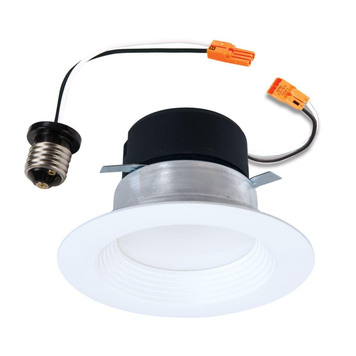LT4069FS1EWH - Halo Recessed LT4069FS1EWH 4" LED Retrofit Module with Baffle, 600 Lumens, 90 CRI, 2700K, 3000K, 3500K, 4000K, 5000K Selectable CCT, 120V 60Hz, LE & TE Phase Cut 10% Dimming, Matte White