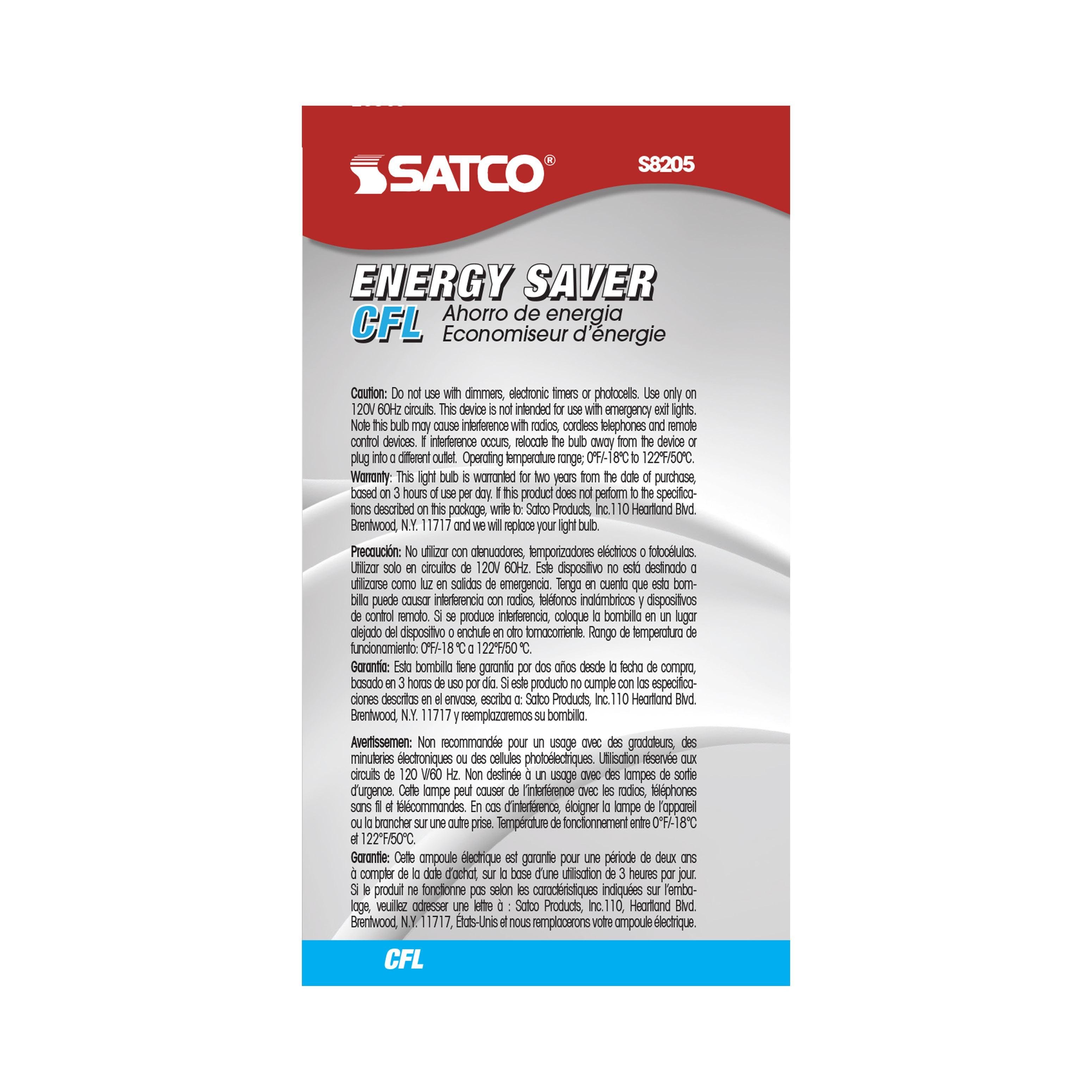 Picture of S8205 - 18 Watt - Mini Spiral Compact Fluorescent - 2700K - 82 CRI - GU24 base - 120 Volt