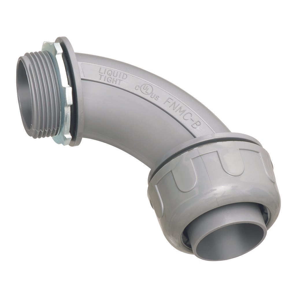 NMLT9012C - Non-metallic Liquid-tight 90 degree 1 1/4 inch connector