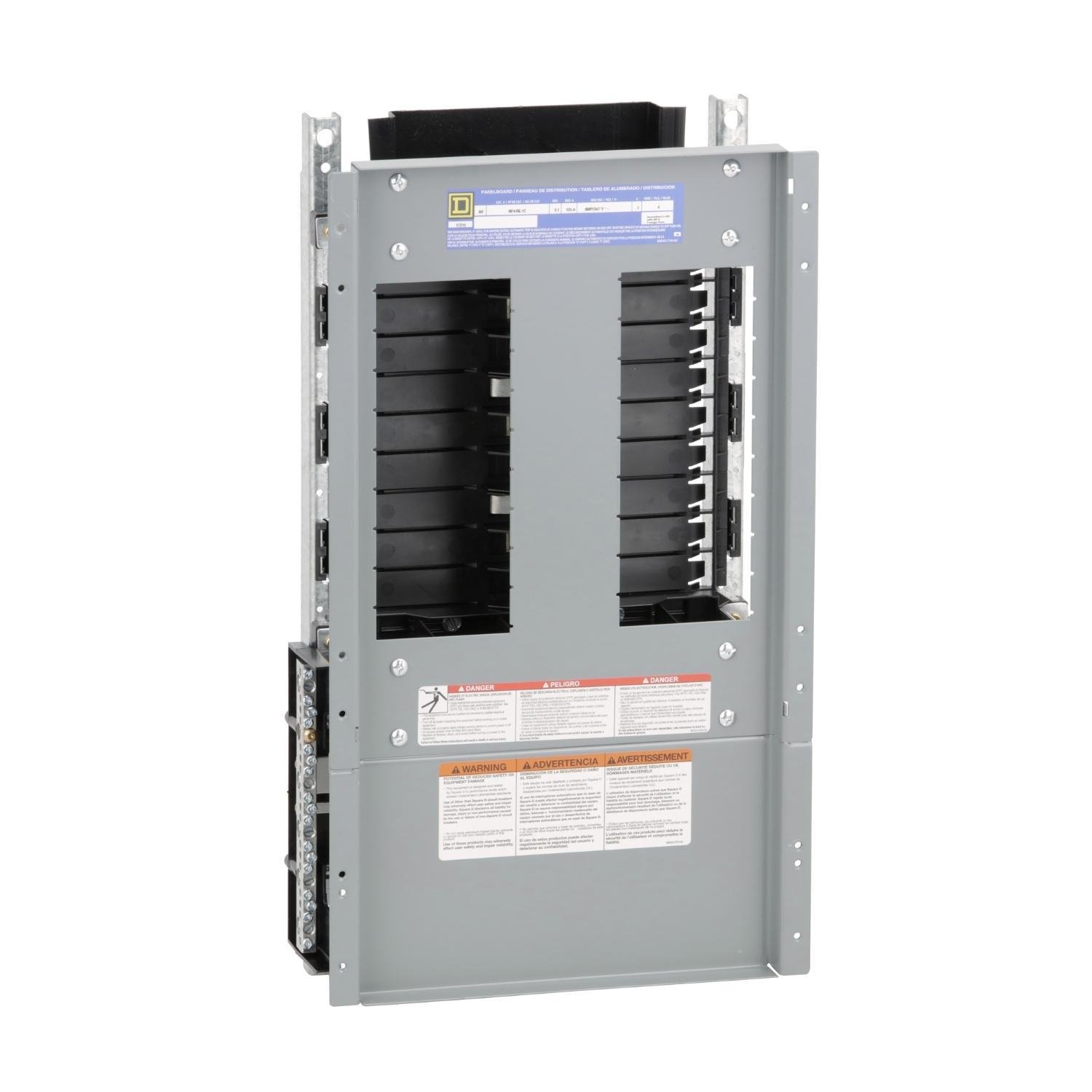 Picture of NF418L1C - Panelboard interior, NF, main lugs, 125A, Cu bus, 18 pole spaces, 3 phase, 4 wire, 600Y/347VAC max