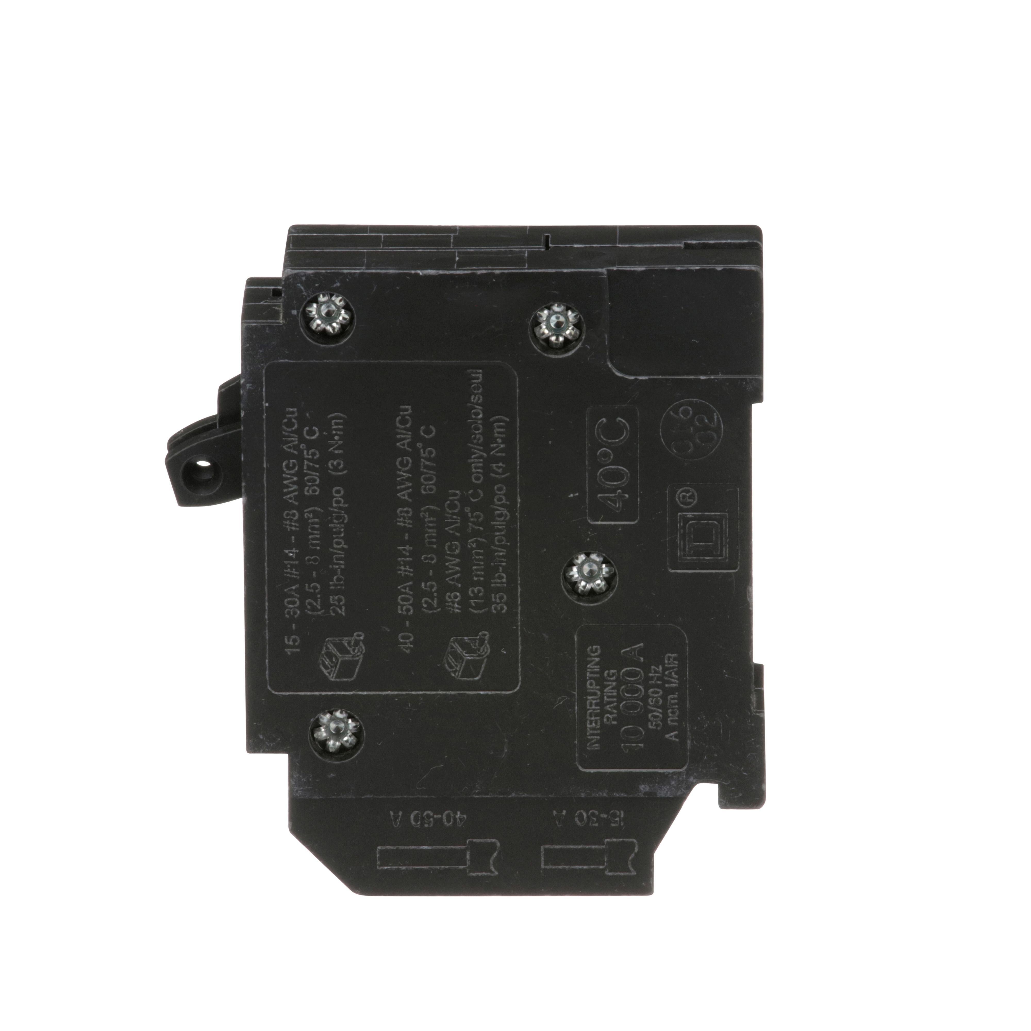 Picture of HOMT3020 - Tandem circuit breaker, Homeline, 1 x 1 pole at 30A, 1 x 1 pole at 20A, 120/240VAC, 10kA AIR, plug in, UL