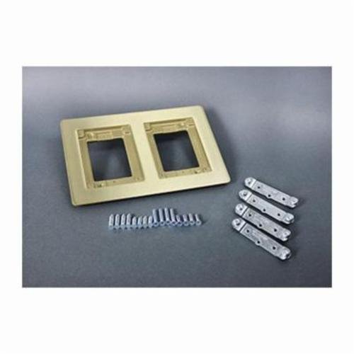 827B - Omnibox® Double Gang Rectangular Brass Carpet/Tile Flange