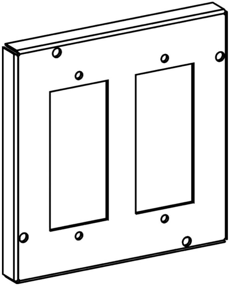5544 - RAISED 1/2", 4-11/16" SQUARE (5S) 2 GFCIS OR 2 DECORATIVE SWITCHES INDUSTRIAL COVER