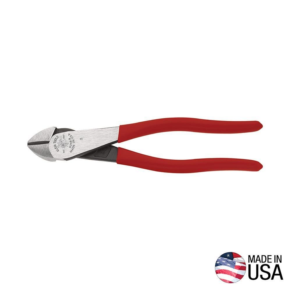 D248-8 - Diagonal Cutting Pliers, Angled Head, Short Jaw, 8-Inch