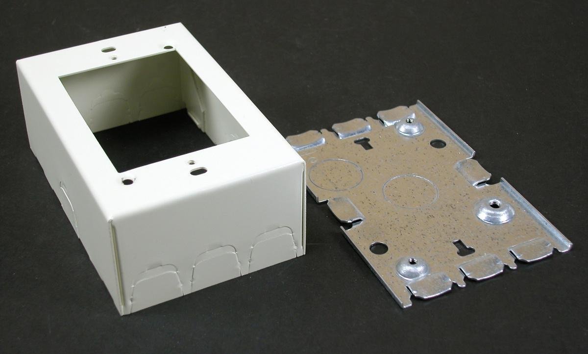 V5748 - Wiremold 500/700 Series Single-Gang Switch and Receptacle Box Fitting, Ivory