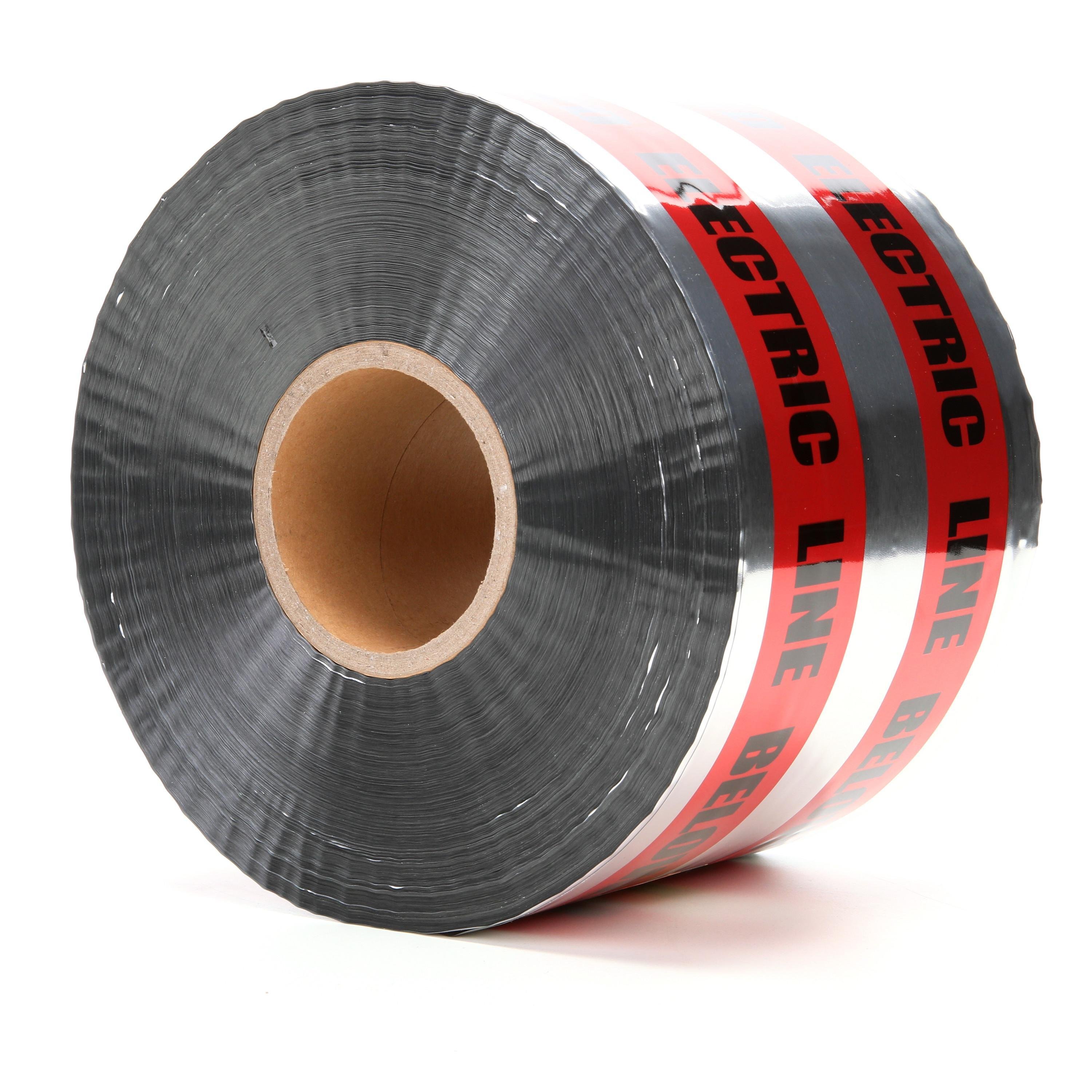 Picture of 408 - Scotch Detectable Buried Barricade Tape 408, CAUTION BURIED ELECTRIC LINE BELOW, 6 in x 1000 ft, Red, 4 rolls/case, BULK