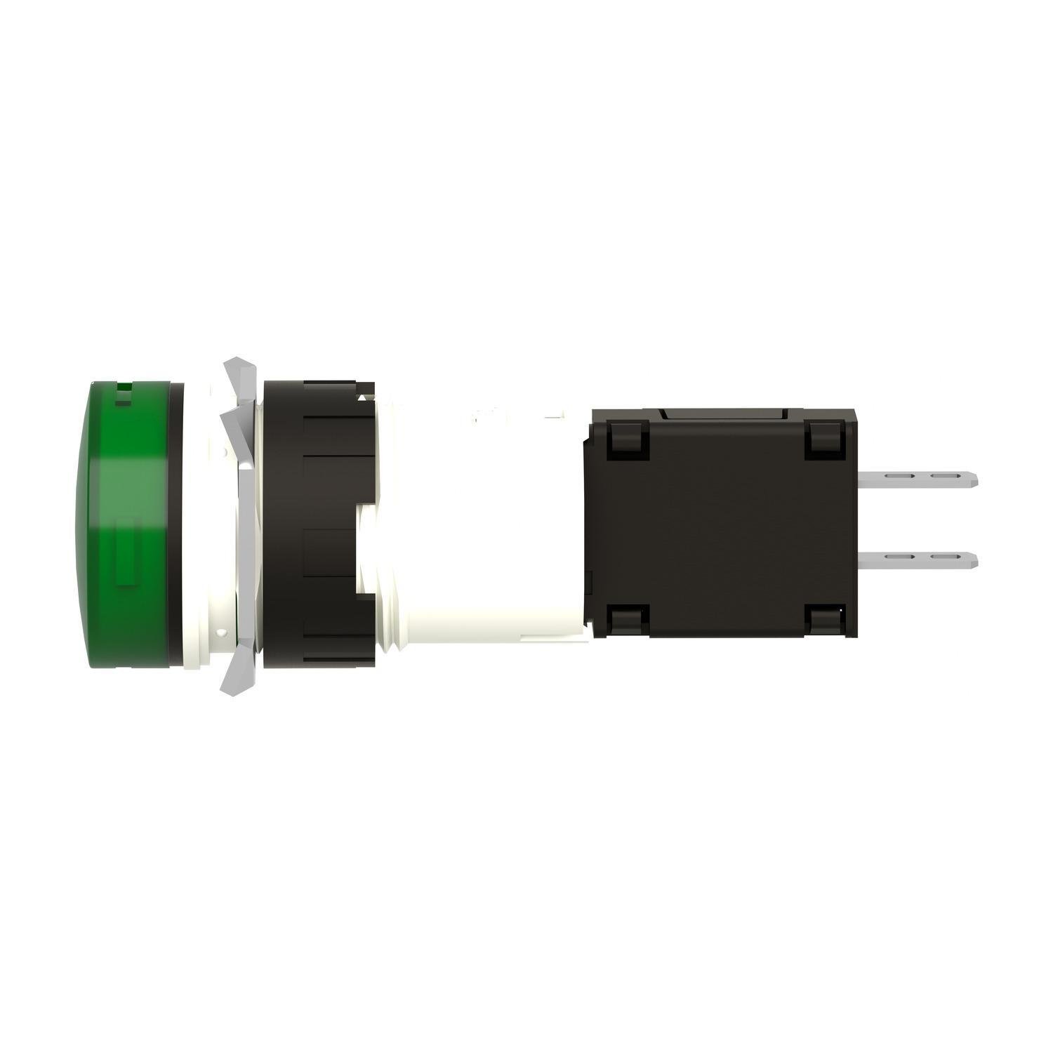 Picture of XB6AV3BB - Complete pilot light, Harmony XB6, round green, plastic, 16mm, integral LED 12...24V