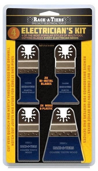 H4EMK - Multi Tool Electrician's Kit - 4 Piece Blade Set