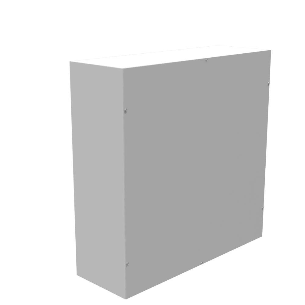 Picture of 363612-SC1-NK - 36x12x36 Screw Cover Type 1 UL Listed Steel No Knockouts ANSI 61 Gray Cover With Teardrop Slots Mounting Holes In Back