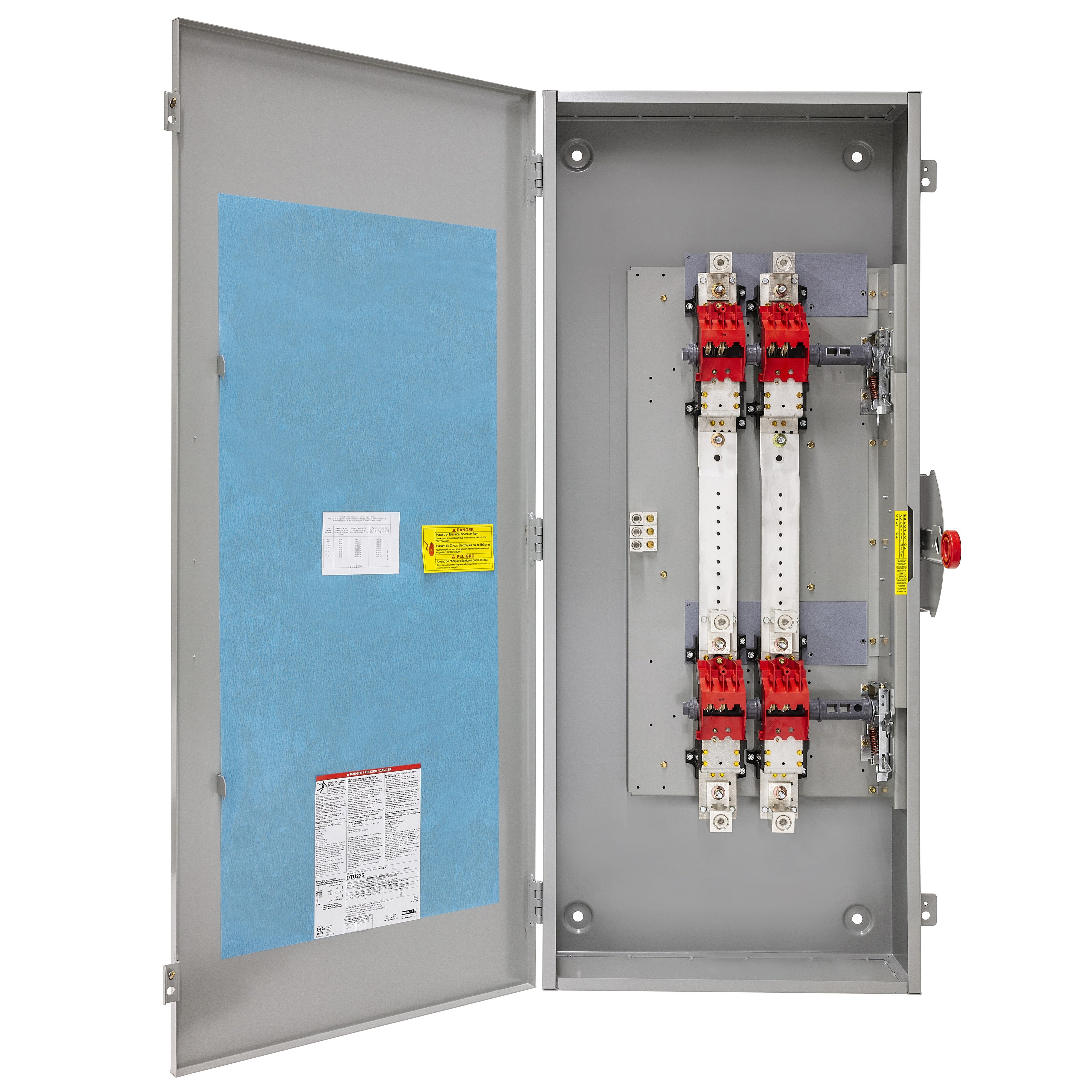 Picture of DTU465 - Safety switch, double throw, non fusible, 4 pole, 4 wire, 600VAC, 250VDC, 400A, Type 1
