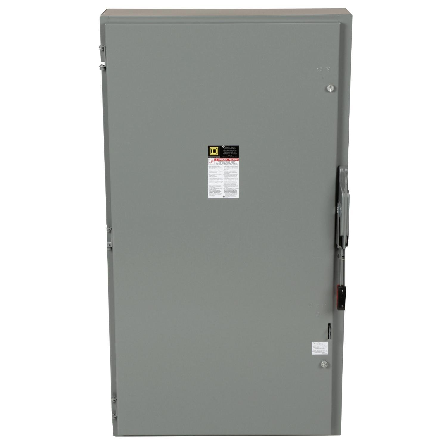 HU366 - Safety switch, heavy duty, non fusible, 600A, 3 wire, 3 pole, 500HP, 600V AC/DC, NEMA 1