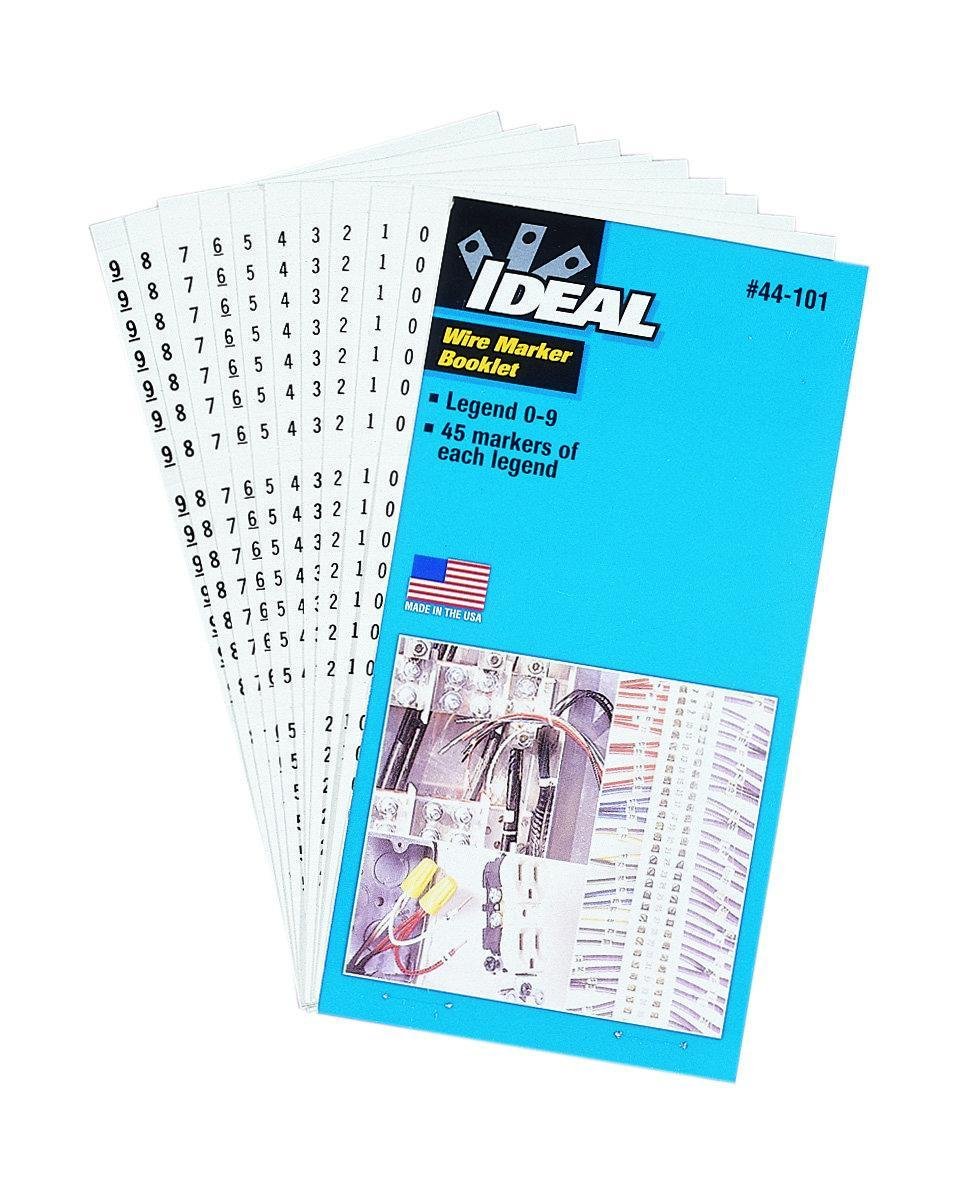 44-101 - Wire Marker Booklet, Asst 0-9, 45 each