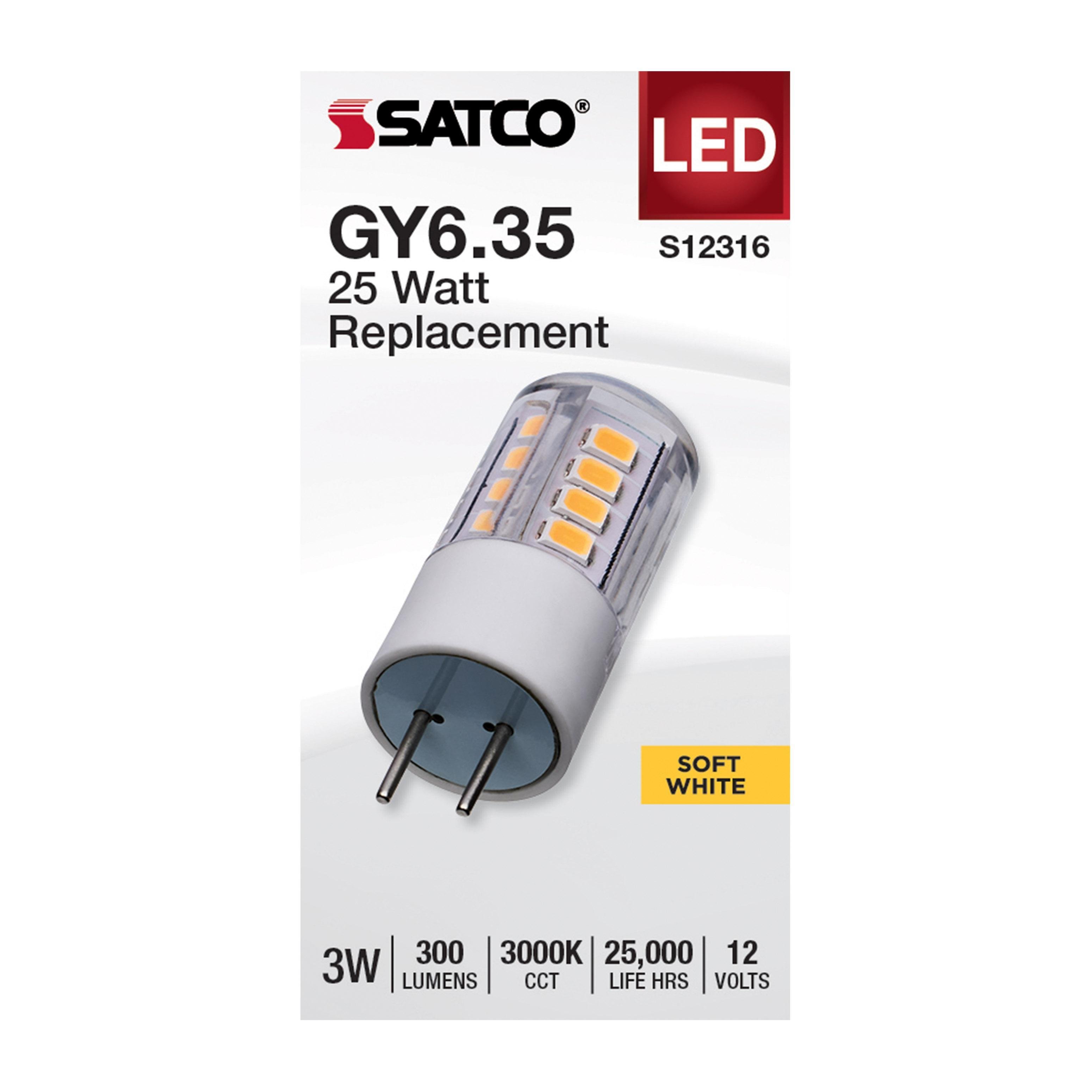 Picture of S12316 - 3 Watt T5 LED - Clear Finish - GY6.35 Base - 3000K - 12 Volt