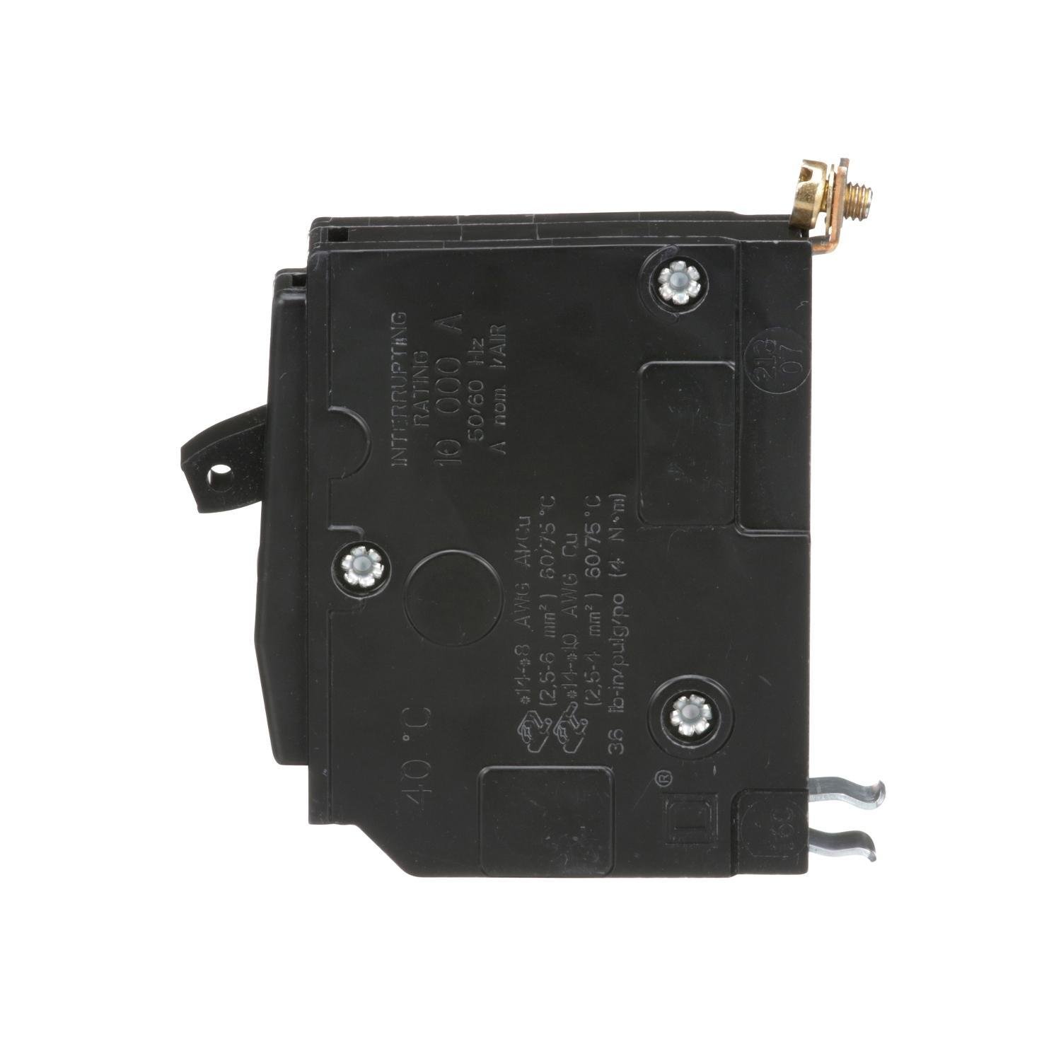 Picture of QOB125 - Mini circuit breaker, QO, 25A, 1 pole, 120/240VAC, 10kA, bolt on