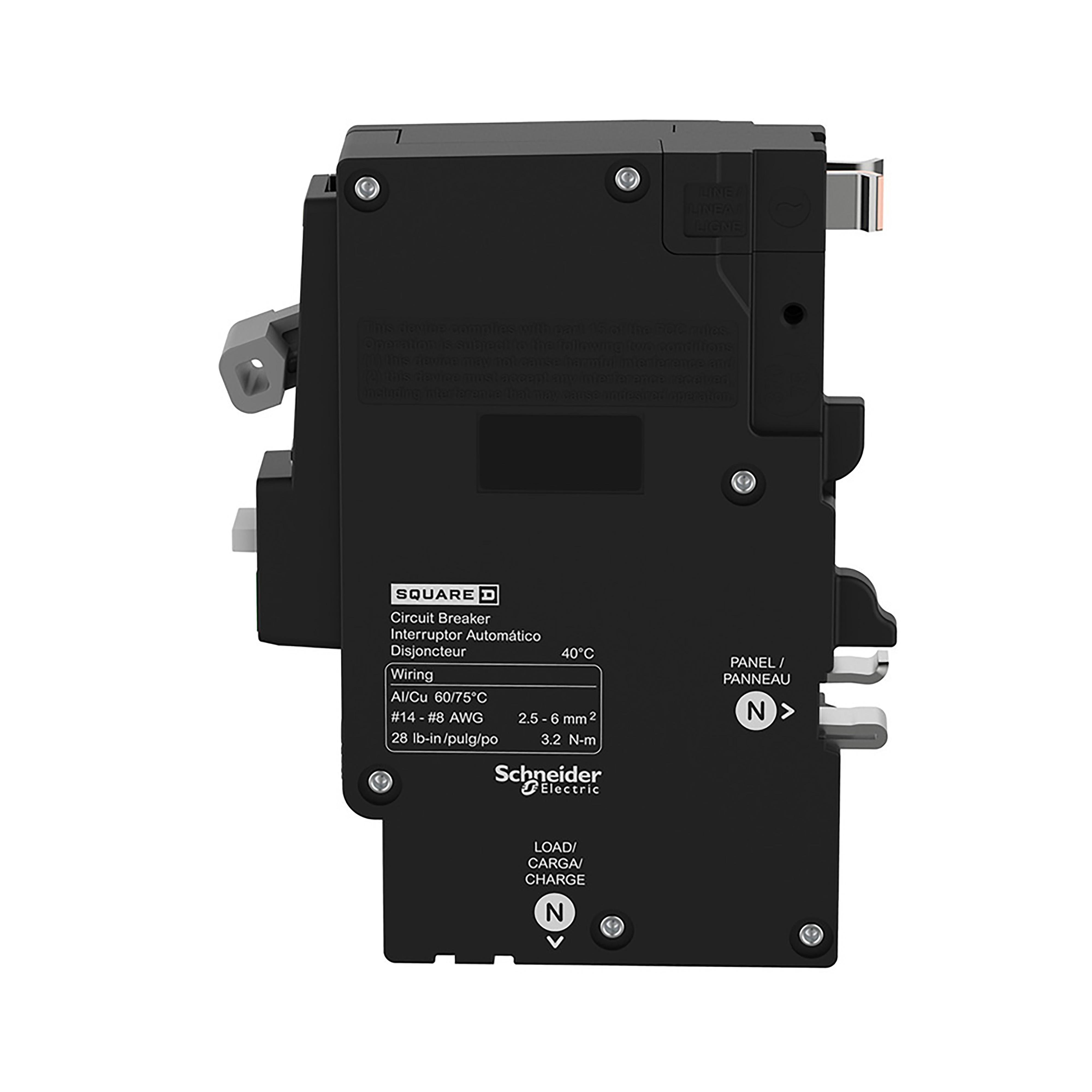 Picture of QO120PAF - [TAA] Mini circuit breaker, QO, 20A, 1 pole, 120VAC, 10kA, plug in, combo ARC fault, plug on neutral