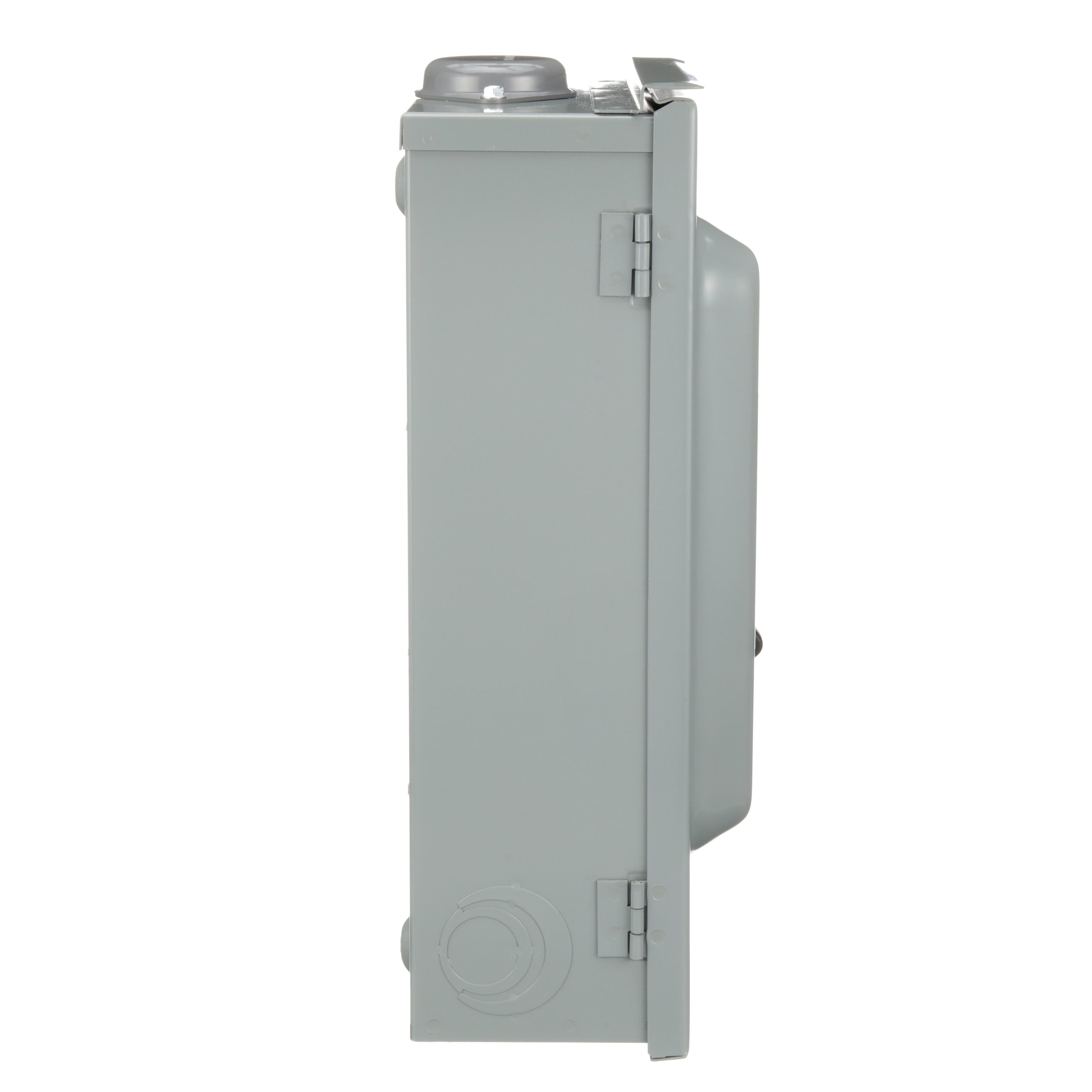 Picture of D223NRB - Safety switch, general duty, fusible, 100A, 2 pole, 30hp, 240VAC, NEMA 3R, 3 wire, 1 neutral, bolt on hub provision
