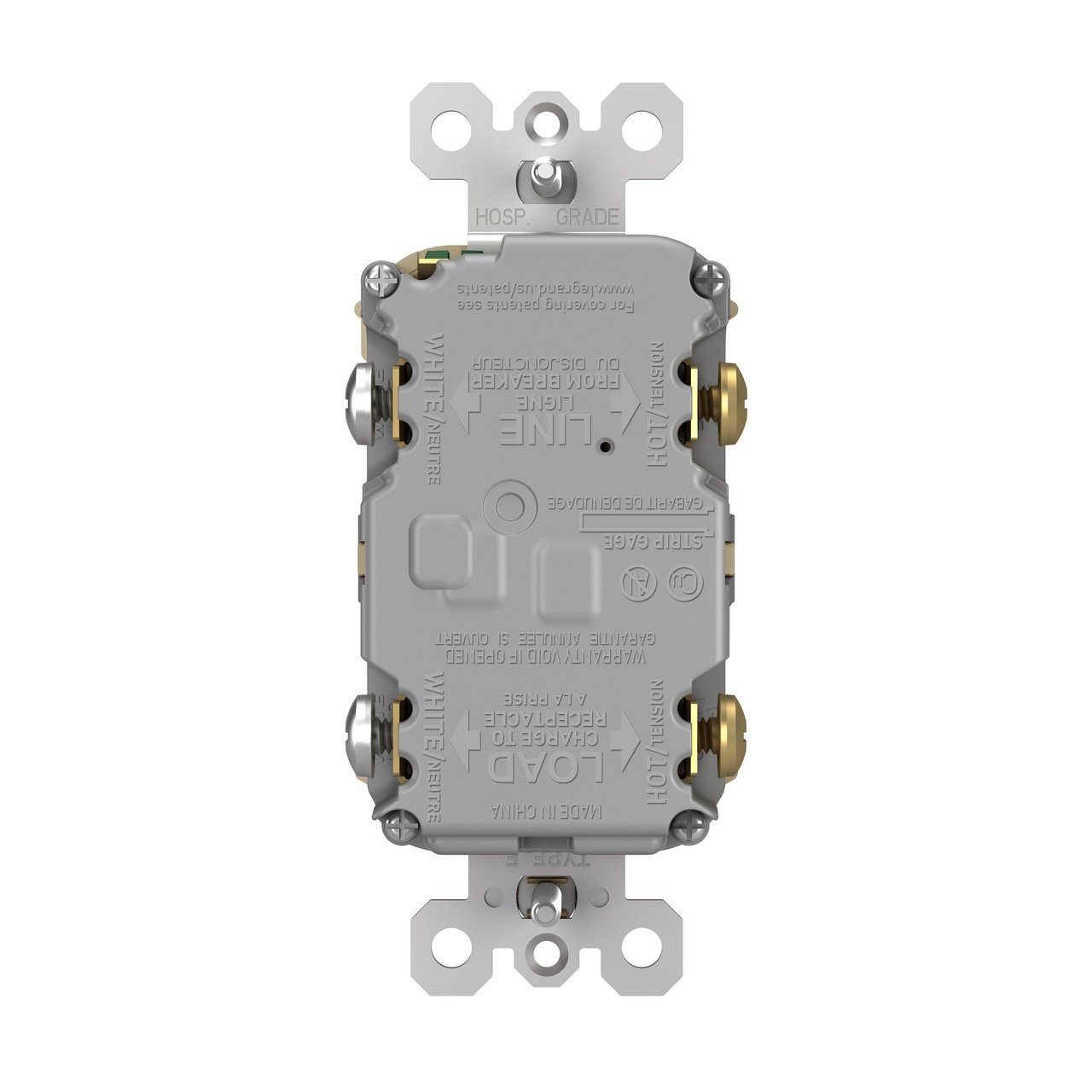 2097-I - radiant® 20A Duplex Self-Test GFCI Receptacles with SafeLock® Protection, Ivory