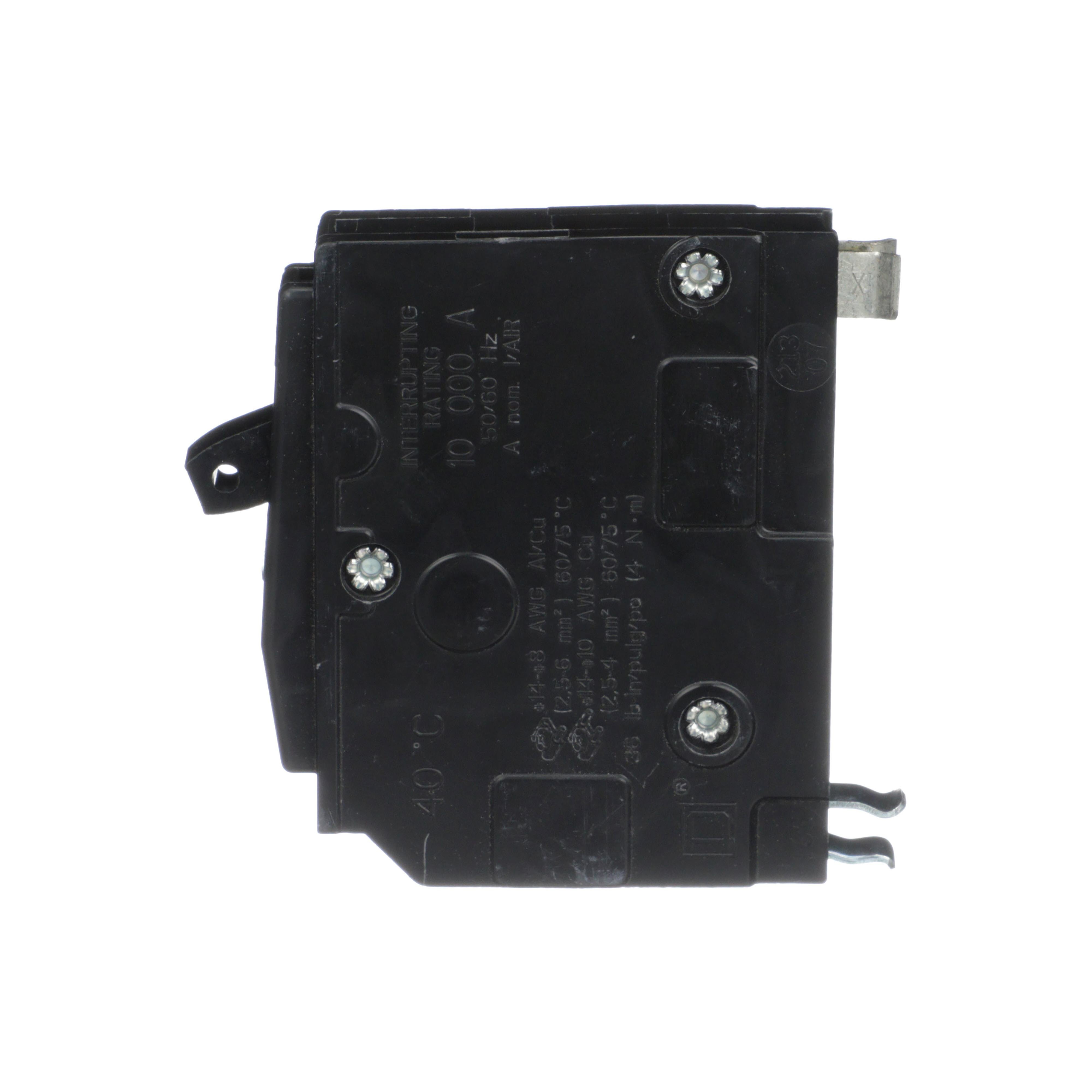 Picture of QO115HM - Mini circuit breaker, QO, 15A, 1 pole, 120VAC, 10kA, plug in, high magnetic