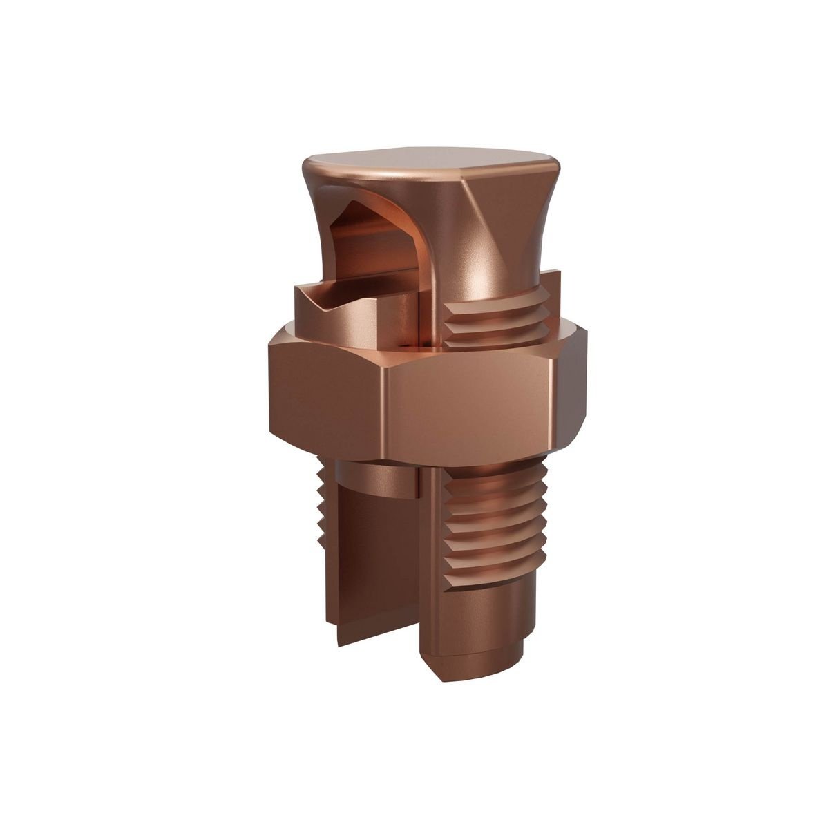 KS23 - Copper Split Bolt, Cu: 6 AWG-2 AWG (Str) (Run & Tap)