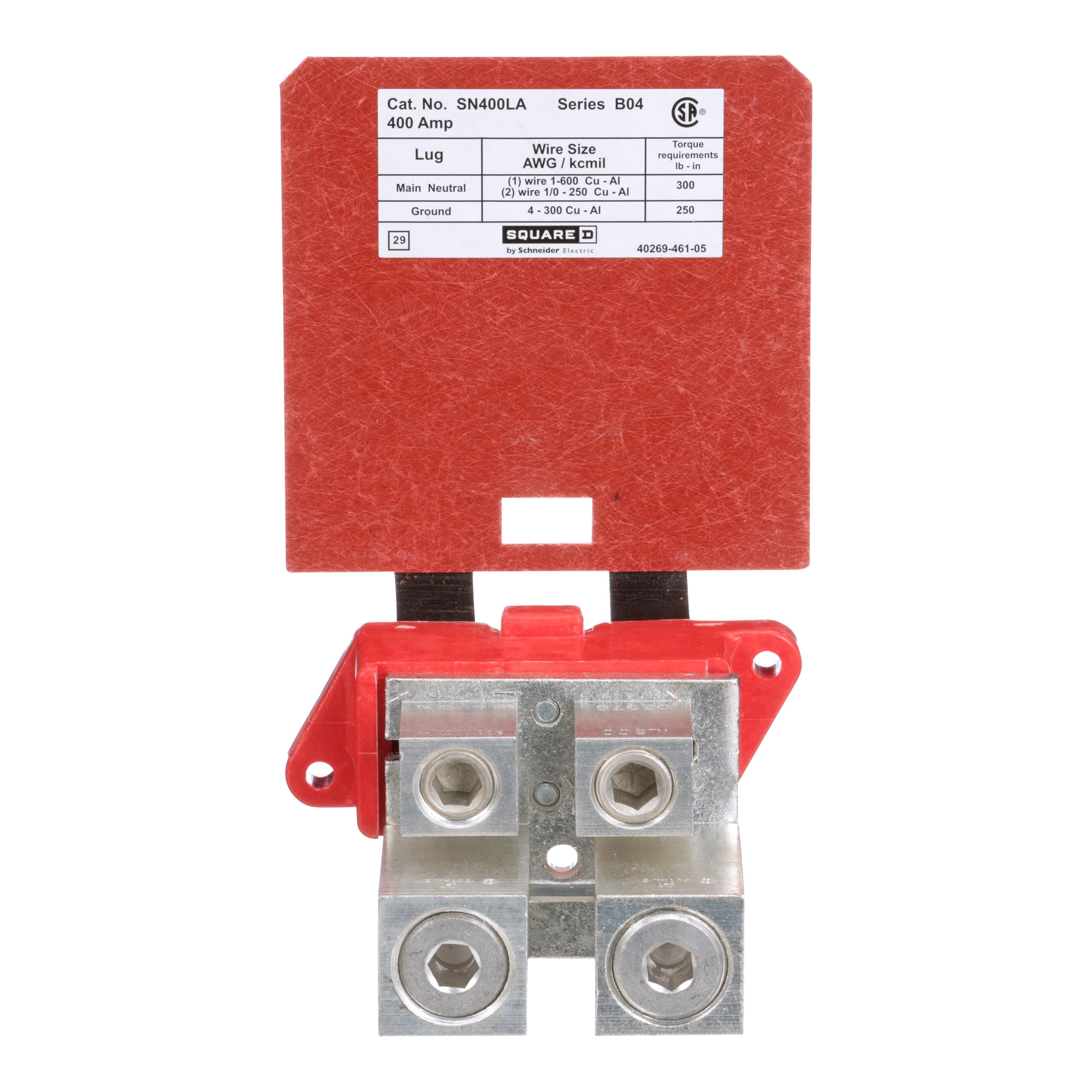 SN400LA - Neutral assembly, PowerPacT H, PowerPacT J, PowerPacT L, up to 400A