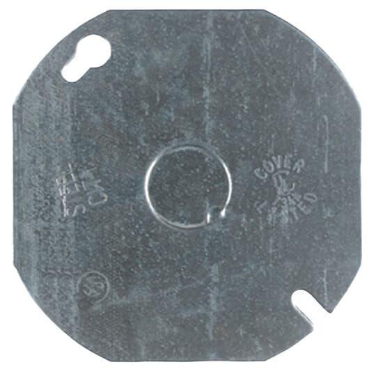 54 C 6 - 4" Round Flat Cover 1/2" Knockout