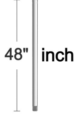 DR48RZW - 48" Downrod, Rubberized White