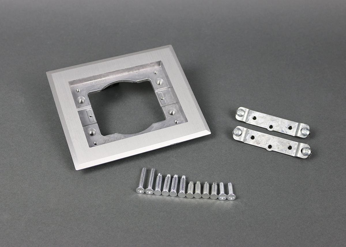 818TCAL - Omnibox® Single Gang Rectangular Aluminum Carpet/Tile Flange