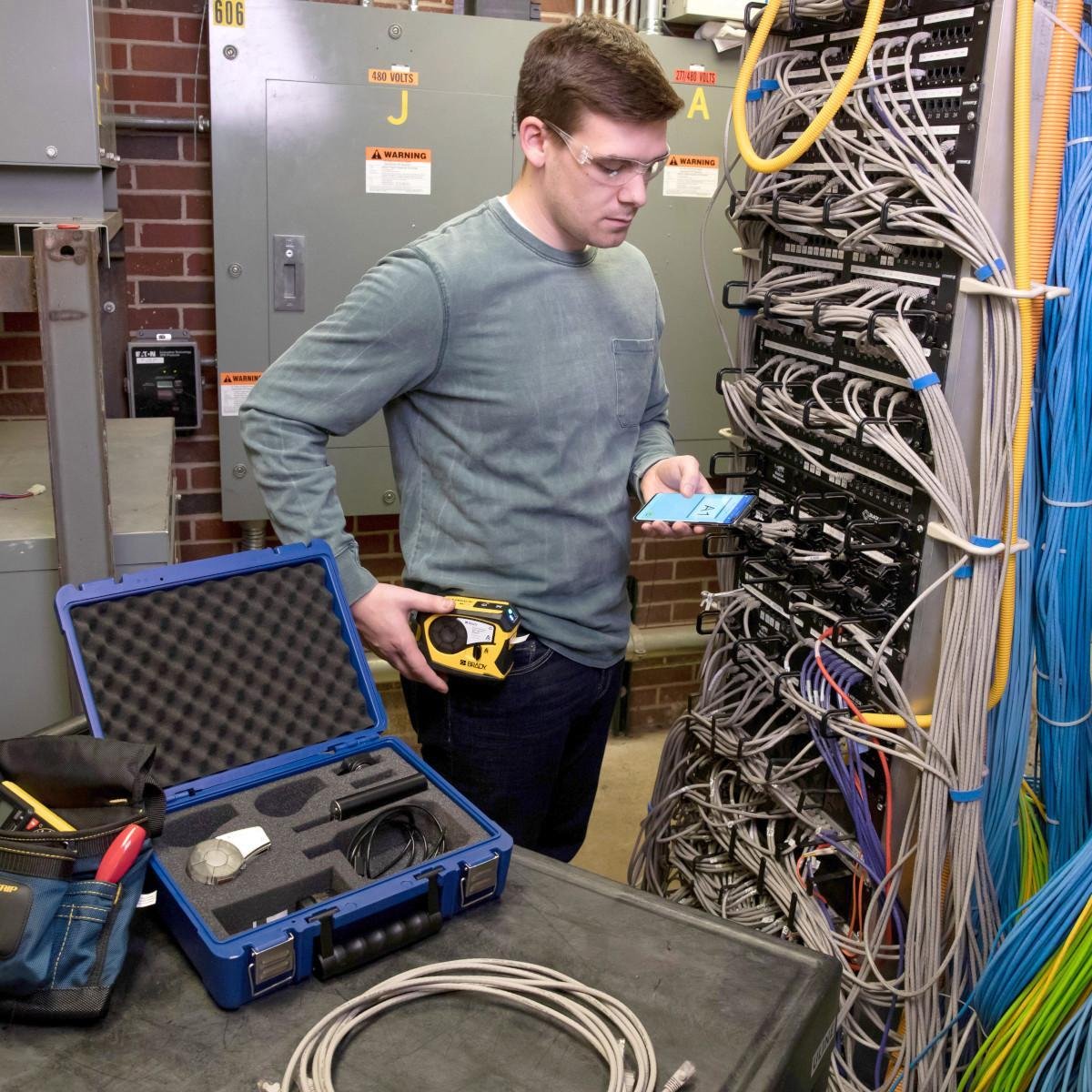 Picture of M211-KIT - Brady M211 Portable Bluetooth Label Printer Kit (M211-KIT), Yellow/Black