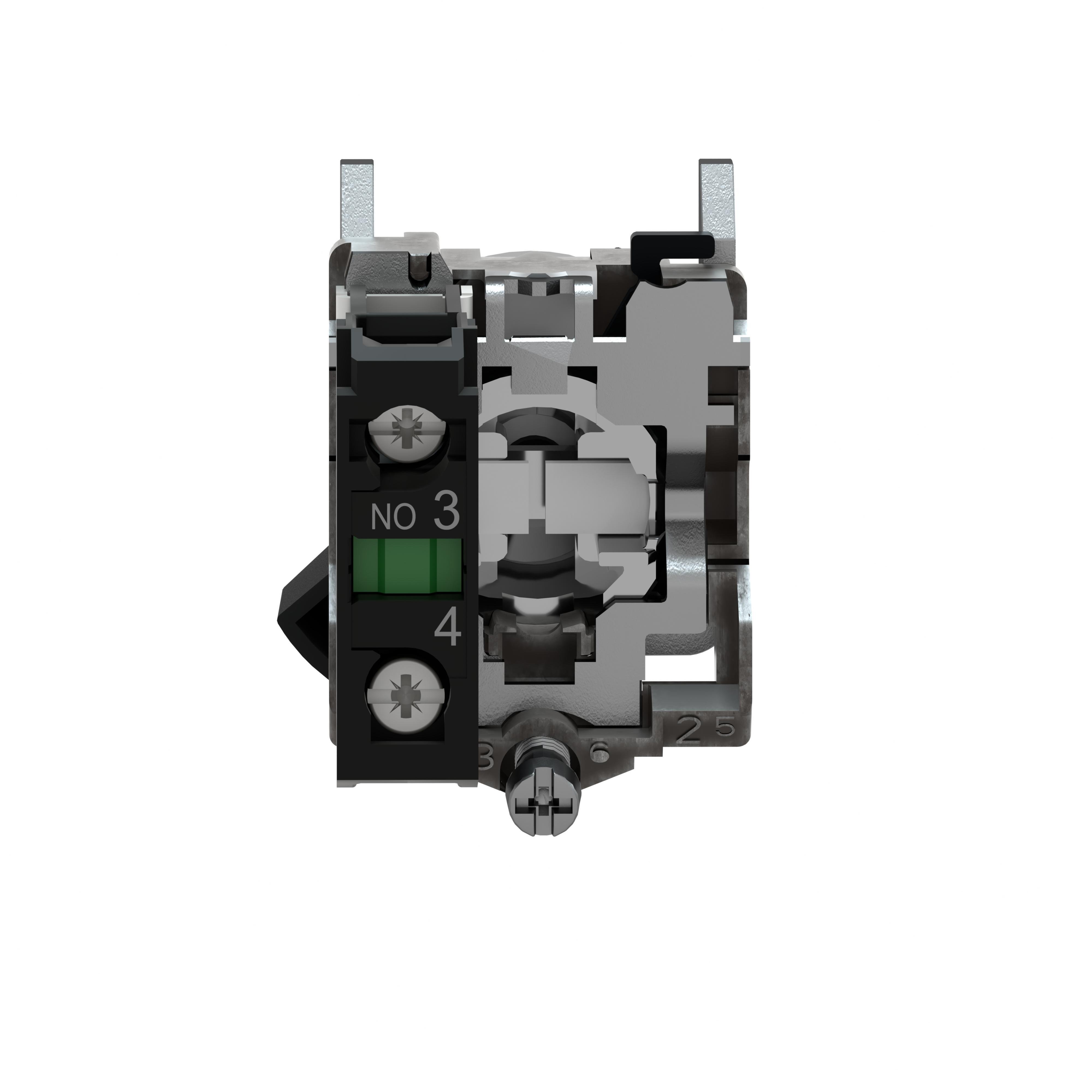 Picture of XB4AS2 - Selector switch, Harmony XB4, black, 22mm, 3 positions, stay put, 2NO